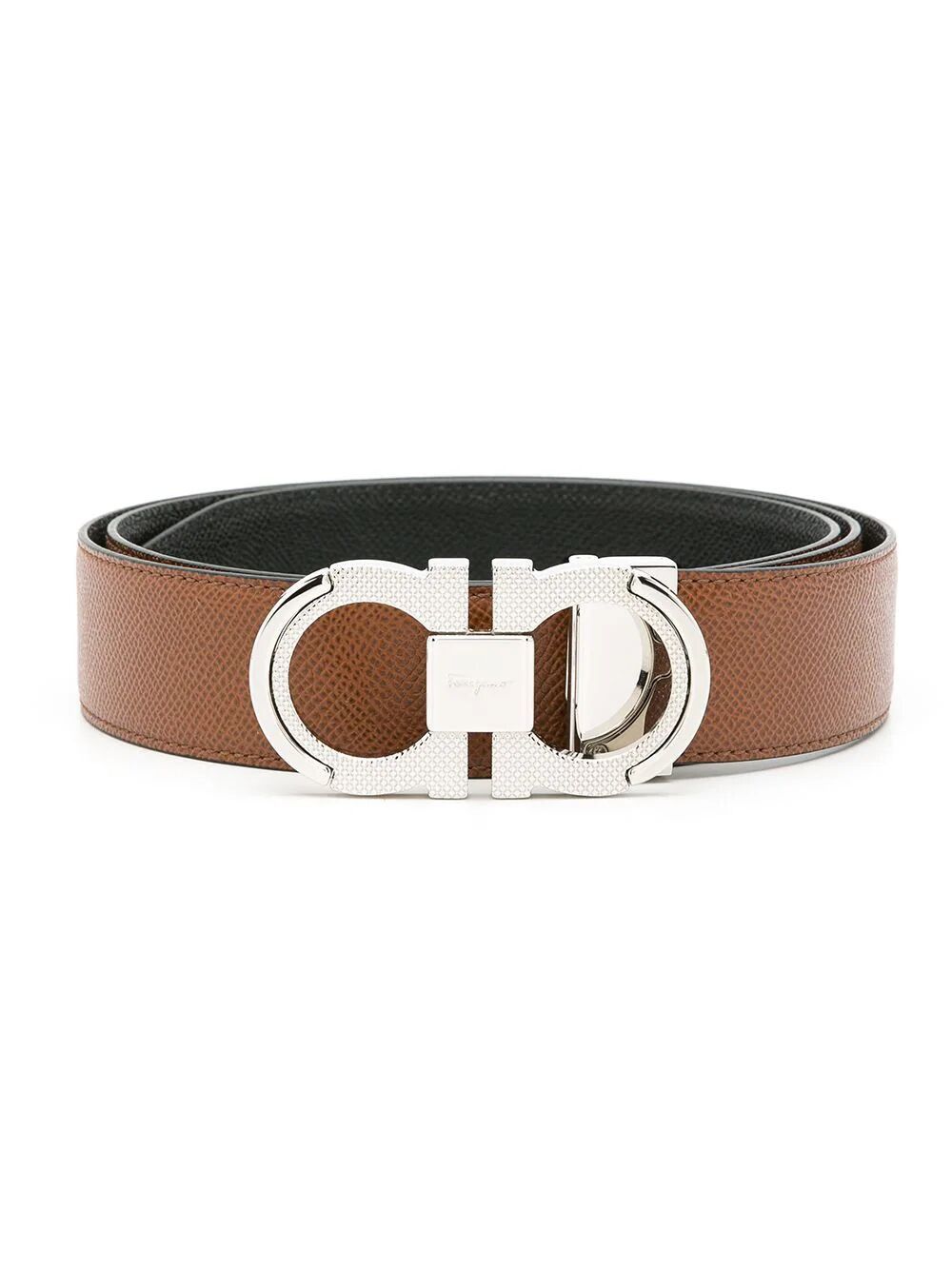 image of Salvatore Ferragamo Reversibile Gancini Belt Size 105 in Brown, Men's