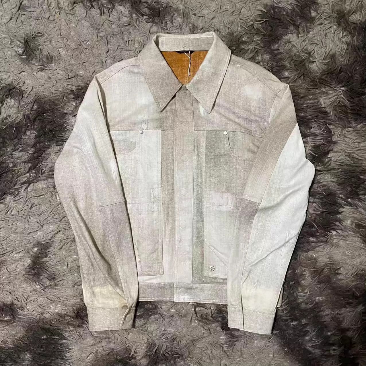 Fendi FENDI SS23 Beige Full Abstract Print Denim Jacket Size US M / EU 48-50 / 2 - 1 Thumbnail