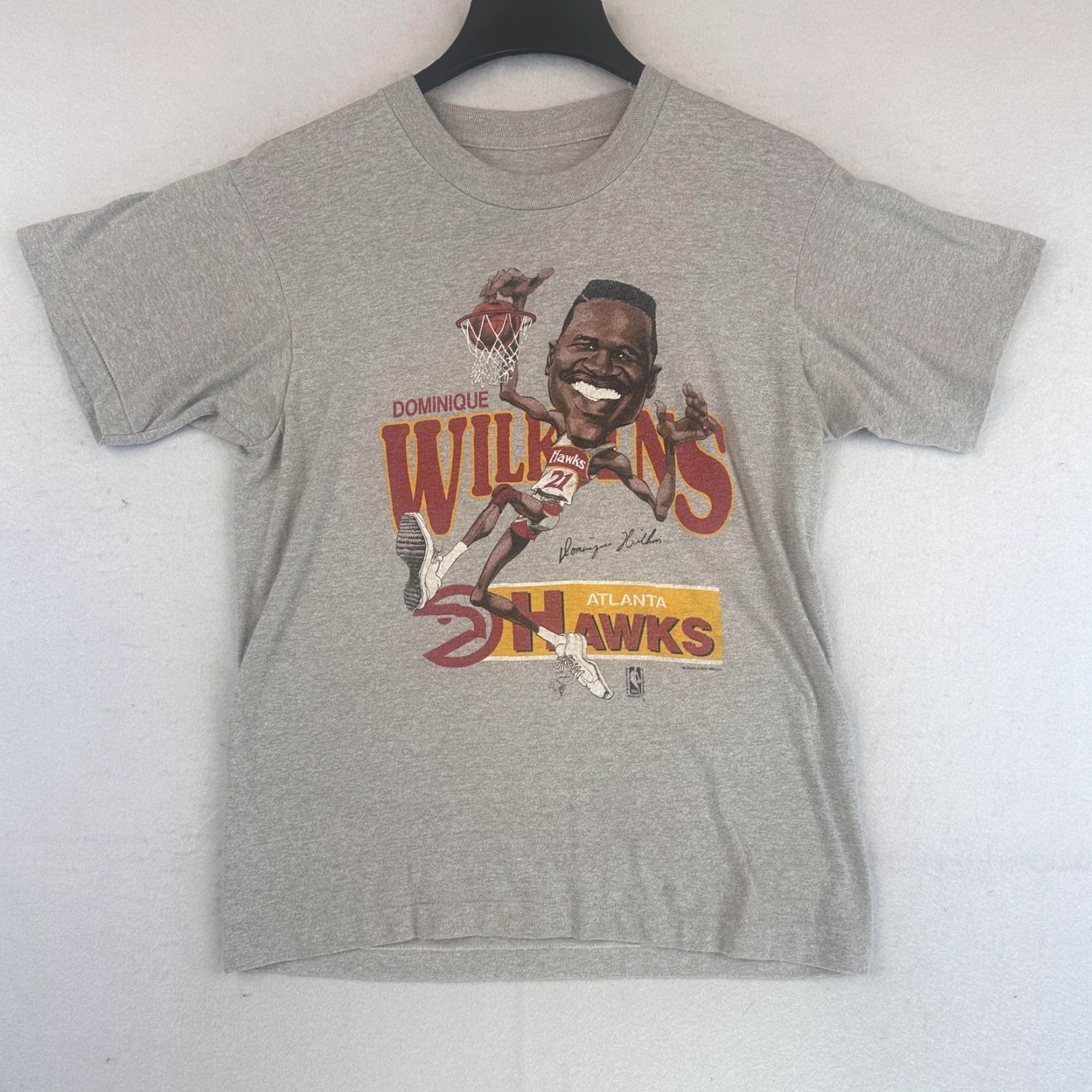 Vintage VINTAGE Dominique Wilkins Atlanta Hawks Big Head Graphic Mens XS Salem 80s/90s Shirt Small? Size US XS / EU 42 / 0 - 3 Thumbnail