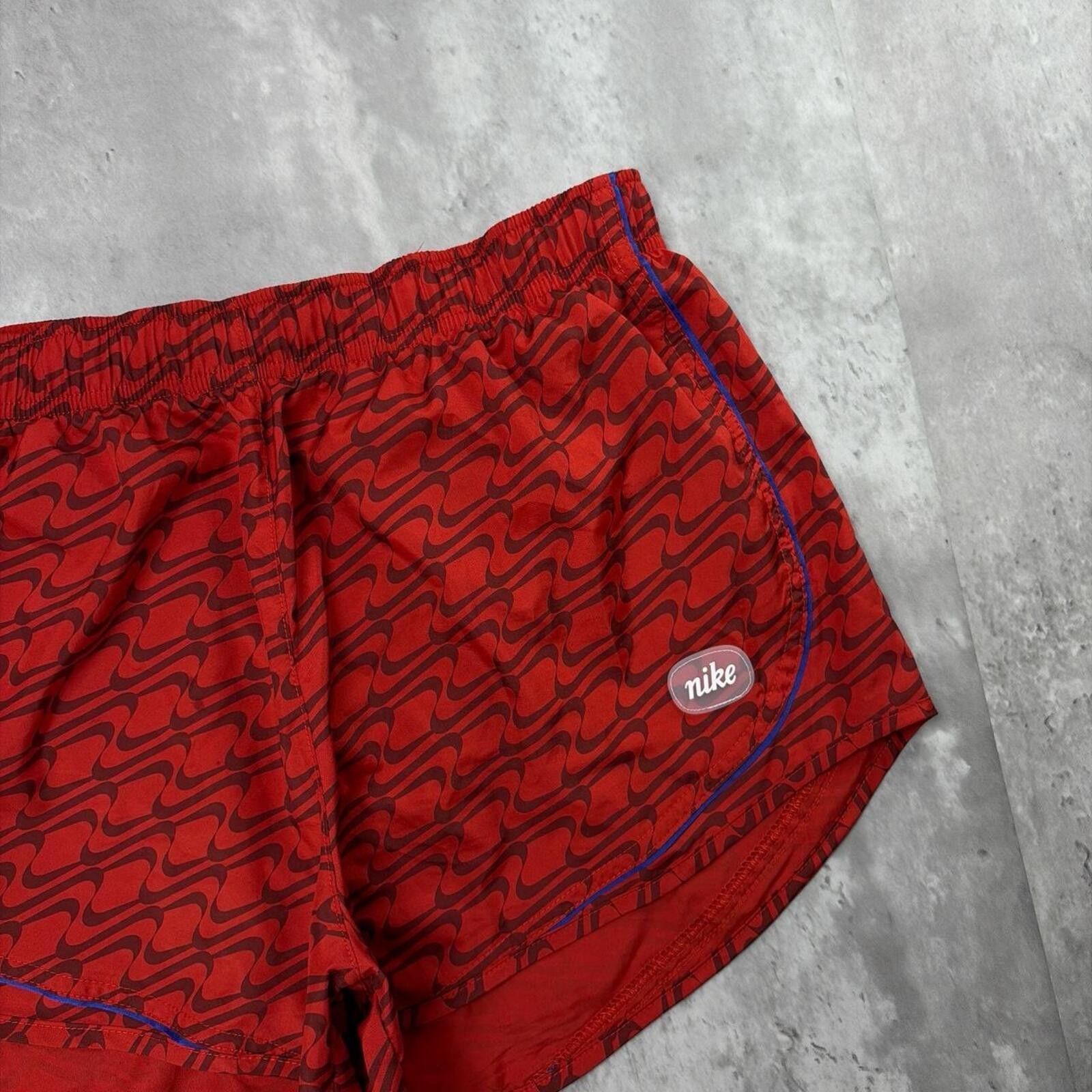 Nike Y2K Red Nike Grunge Dri Fit Mini Running Shorts Size 36" / US 14 / IT 50 - 2 Thumbnail