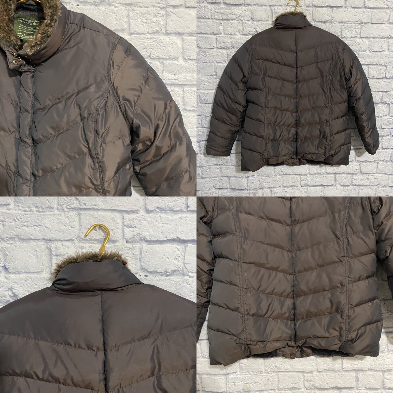 Eddie Bauer Eddie Bauer Jacket Women's Premium Puffer Goose Down Shiny Brown Faux Fur Collar XL Size XL / US 12-14 / IT 48-50 - 8 Thumbnail