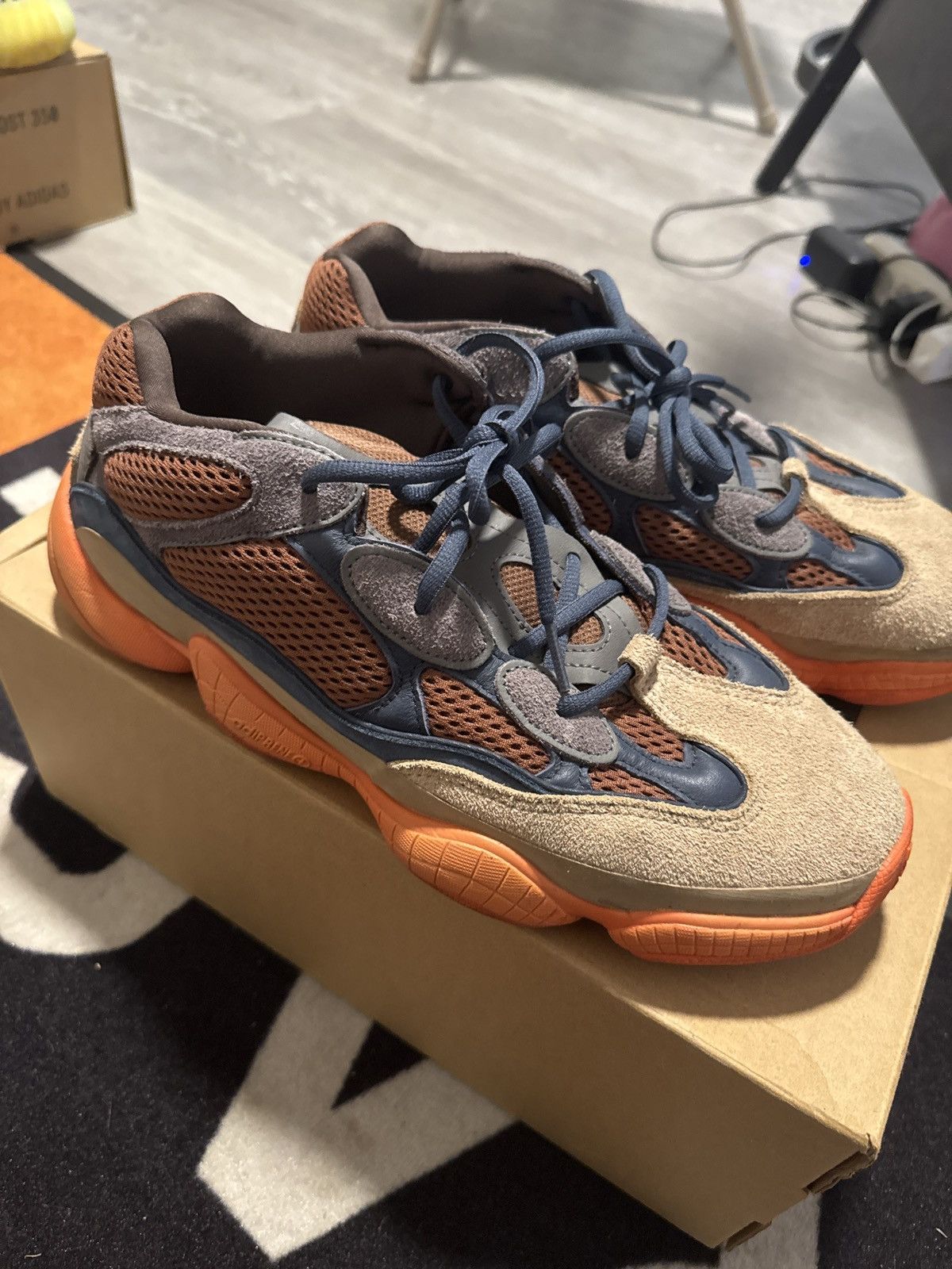 Adidas Yeezy 500 “enflame” Size US 11.5 / EU 44-45 - 5 Thumbnail