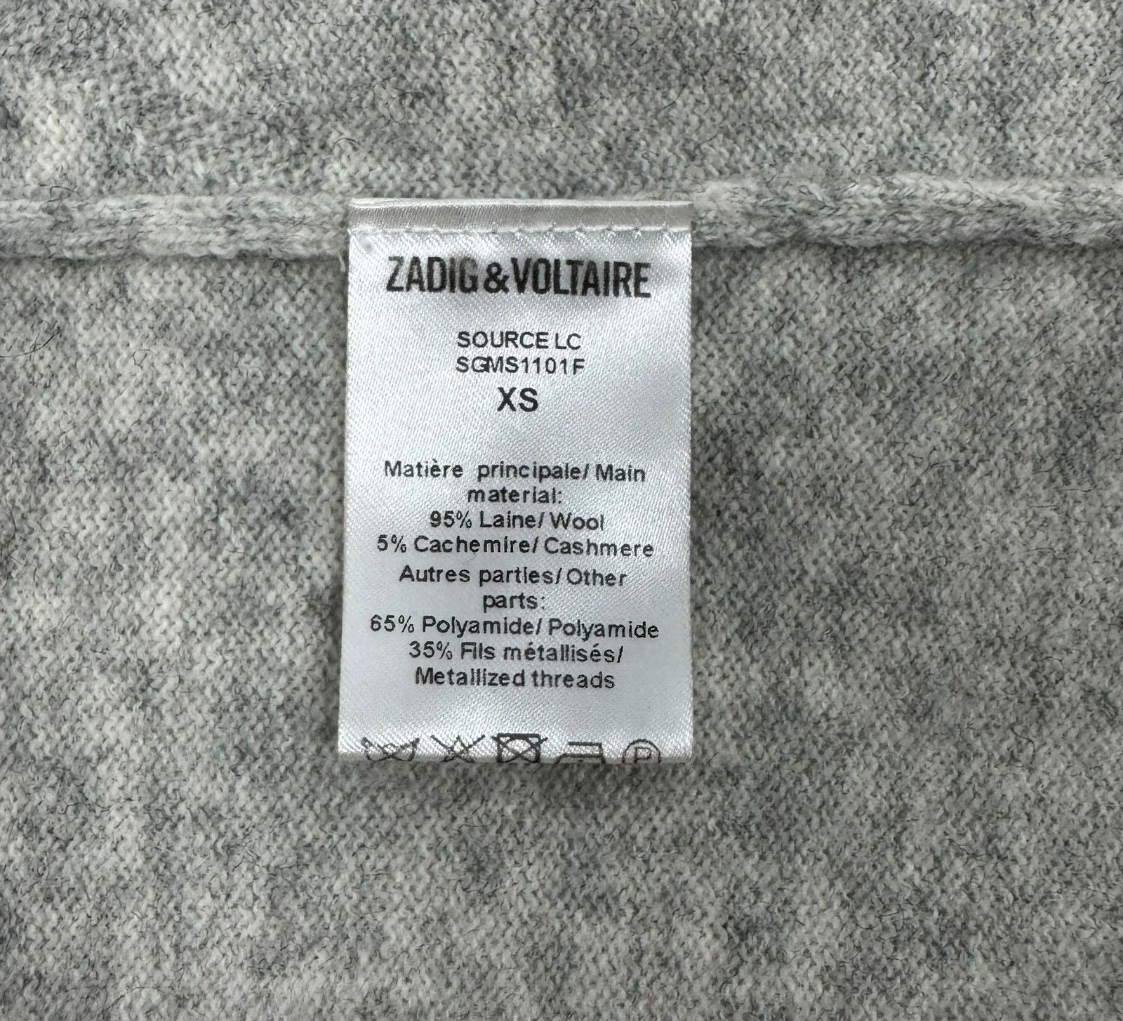 Zadig & Voltaire Zadig &Voltaire Wool Cashmere Pullover Deconstructed size XS Size XS / US 0-2 / IT 36-38 - 13 Thumbnail
