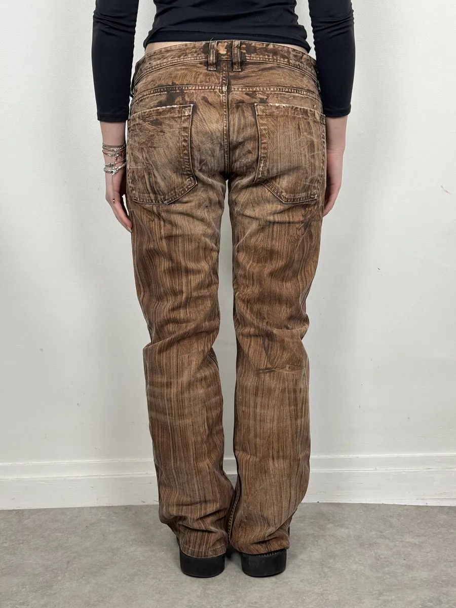 Diesel Diesel Abstract Painted Effect Brown Gradient Denim Jeans Size US 31 - 5 Thumbnail