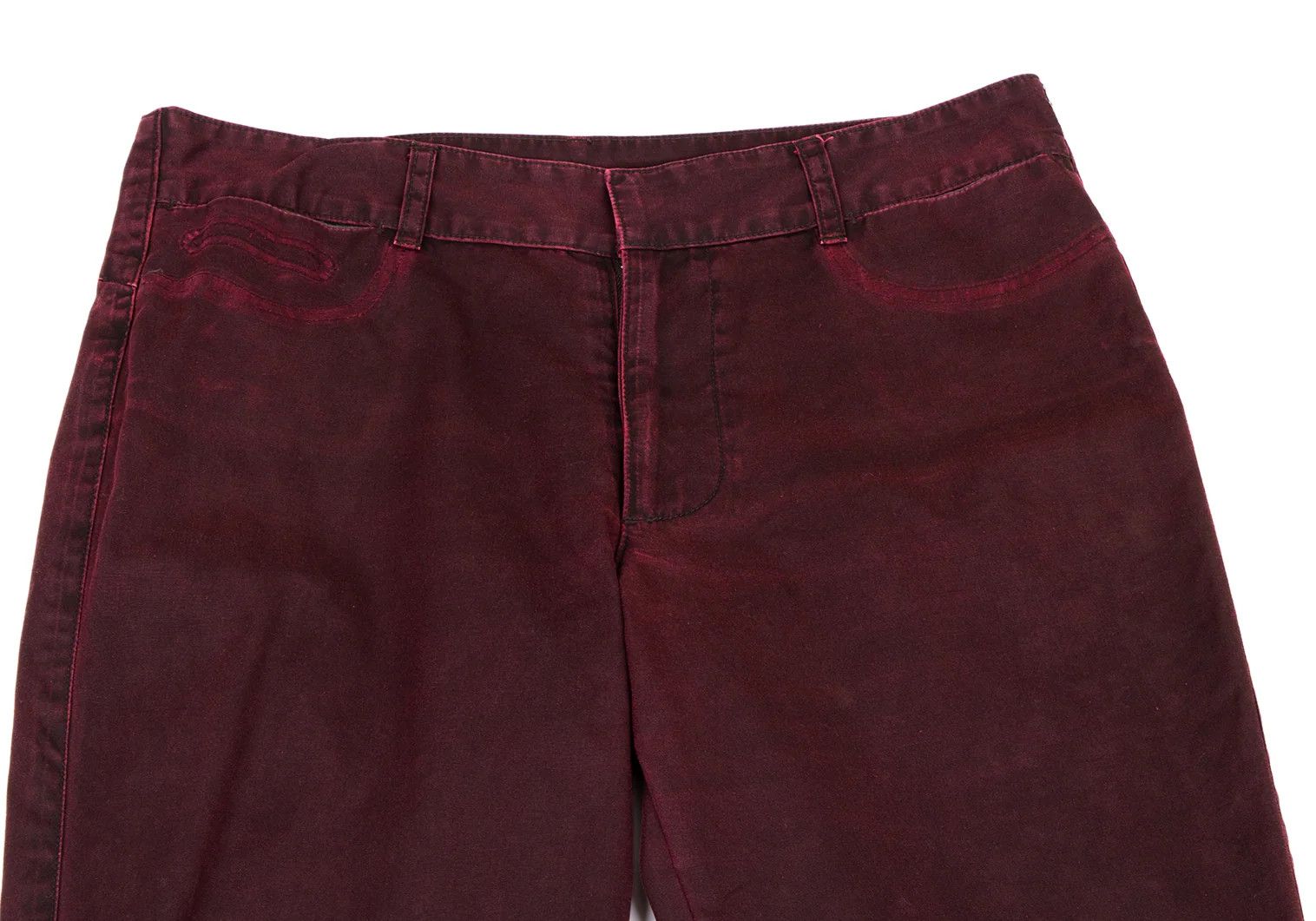 Jean Paul Gaultier Pocket Dyed Pants in Red, Size 48 Size US 32 / EU 48 - 2 Thumbnail