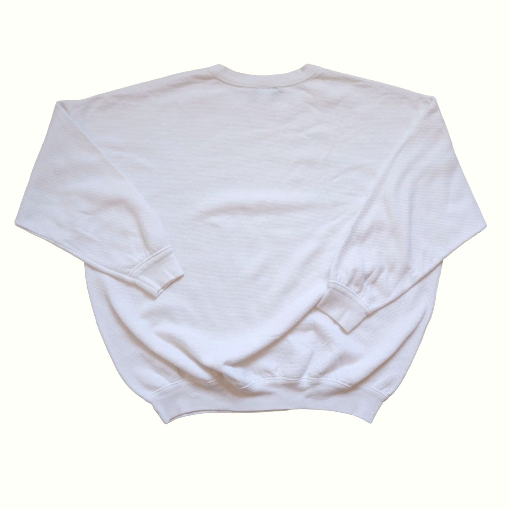 Vintage VINTAGE Carlton USA MADE 90s WAFFLE KNIT WHITE CREWNECK COTTON KNIT SWEATSHIRT SZ XL Mens Size US XL / EU 56 / 4 - 2 Thumbnail