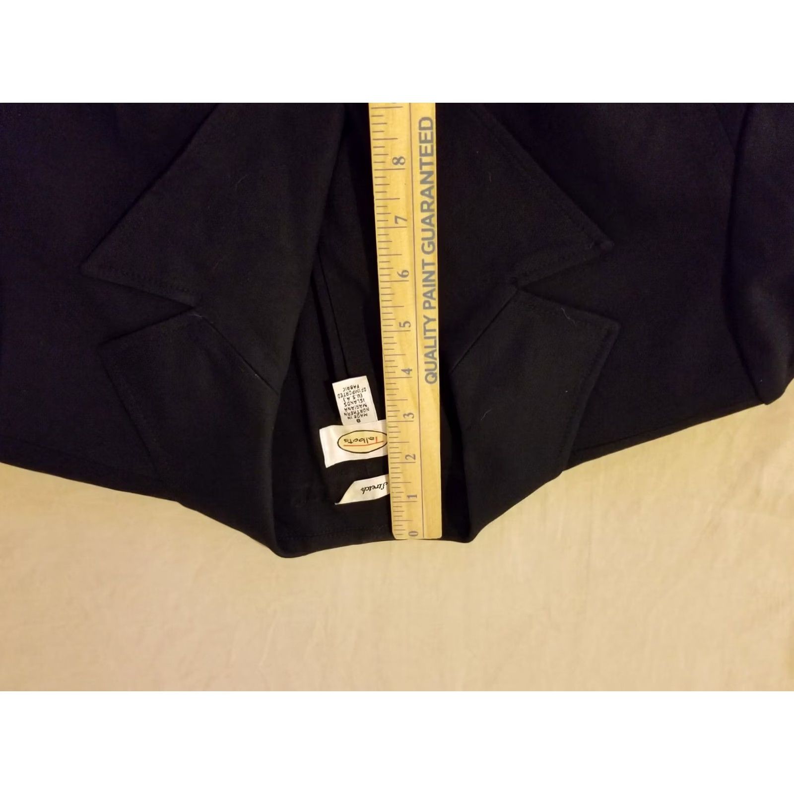 Talbots Womens Talbots Jacket Blazer 8 Black Cotton Size M / US 6-8 / IT 42-44 - 6 Thumbnail