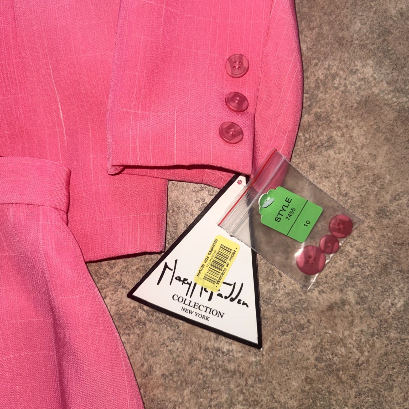 Mary McFadden VINTAGE NWT Mary Mcfadden Pink Skirt And Sport Coat Womens Size 10 Size 32" / US 10 / IT 46 - 2 Thumbnail
