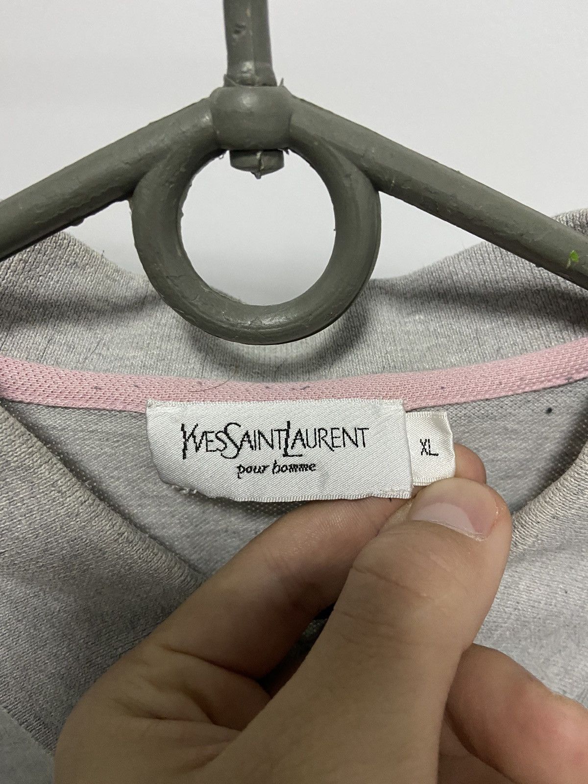 Vintage × Yves Saint Laurent Yves saint Laurent Vintage striped T-Shirt Polo big Logo Size US XL / EU 56 / 4 - 4 Thumbnail