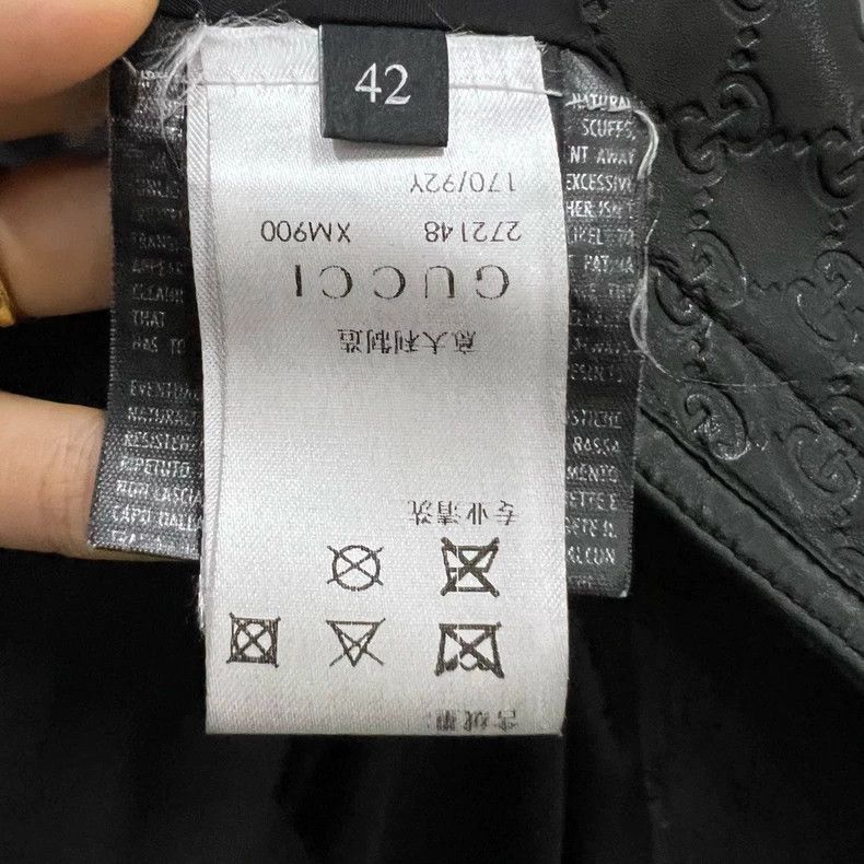Gucci Gucci Black GG embossed leather jacket 2502-Nextarrow Size US XS / EU 42 / 0 - 5 Thumbnail