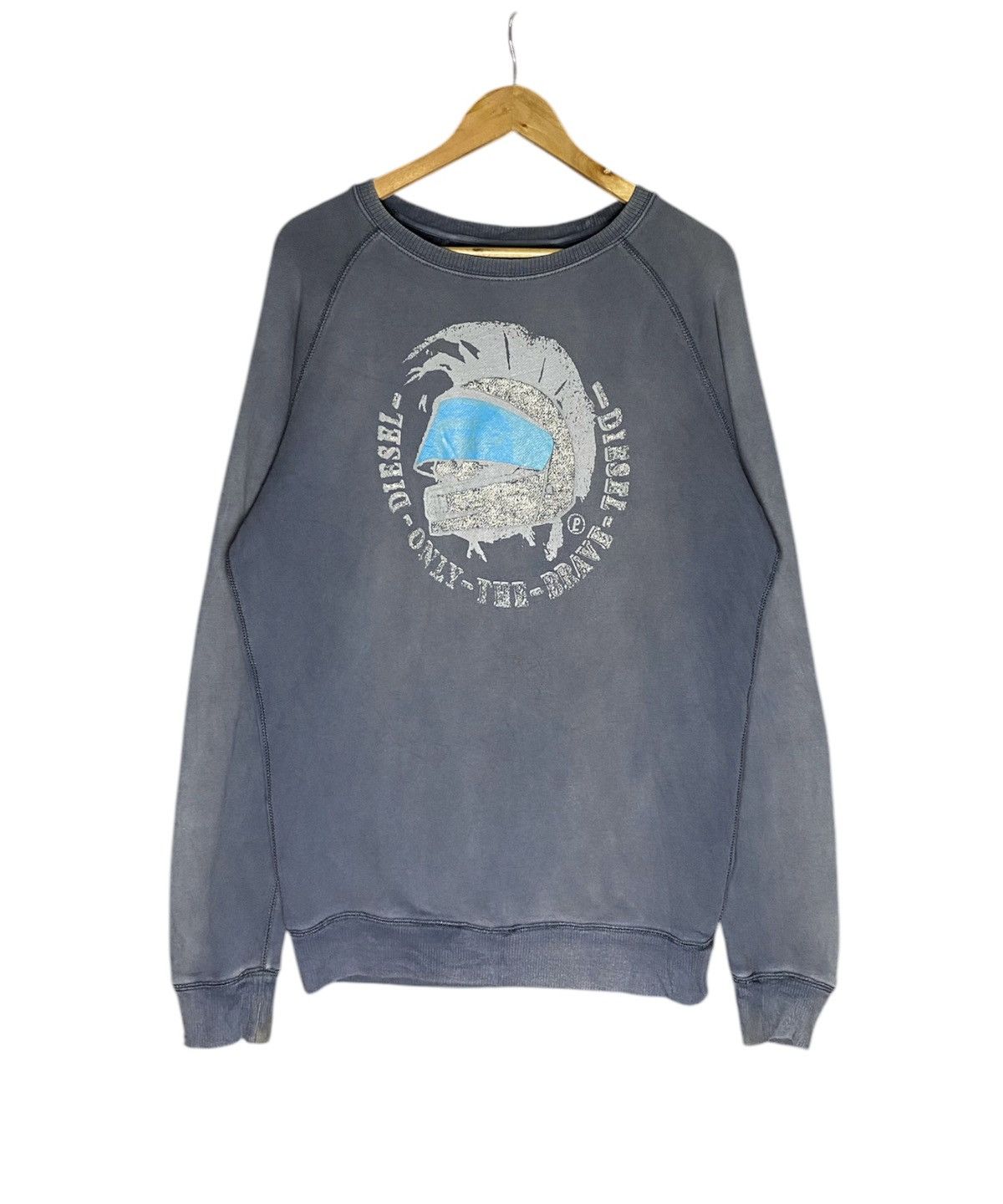 Diesel × Vintage Vintage Diesel Trojan Design Sunfaded Sweatshirt Size US M / EU 48-50 / 2 - 1 Thumbnail