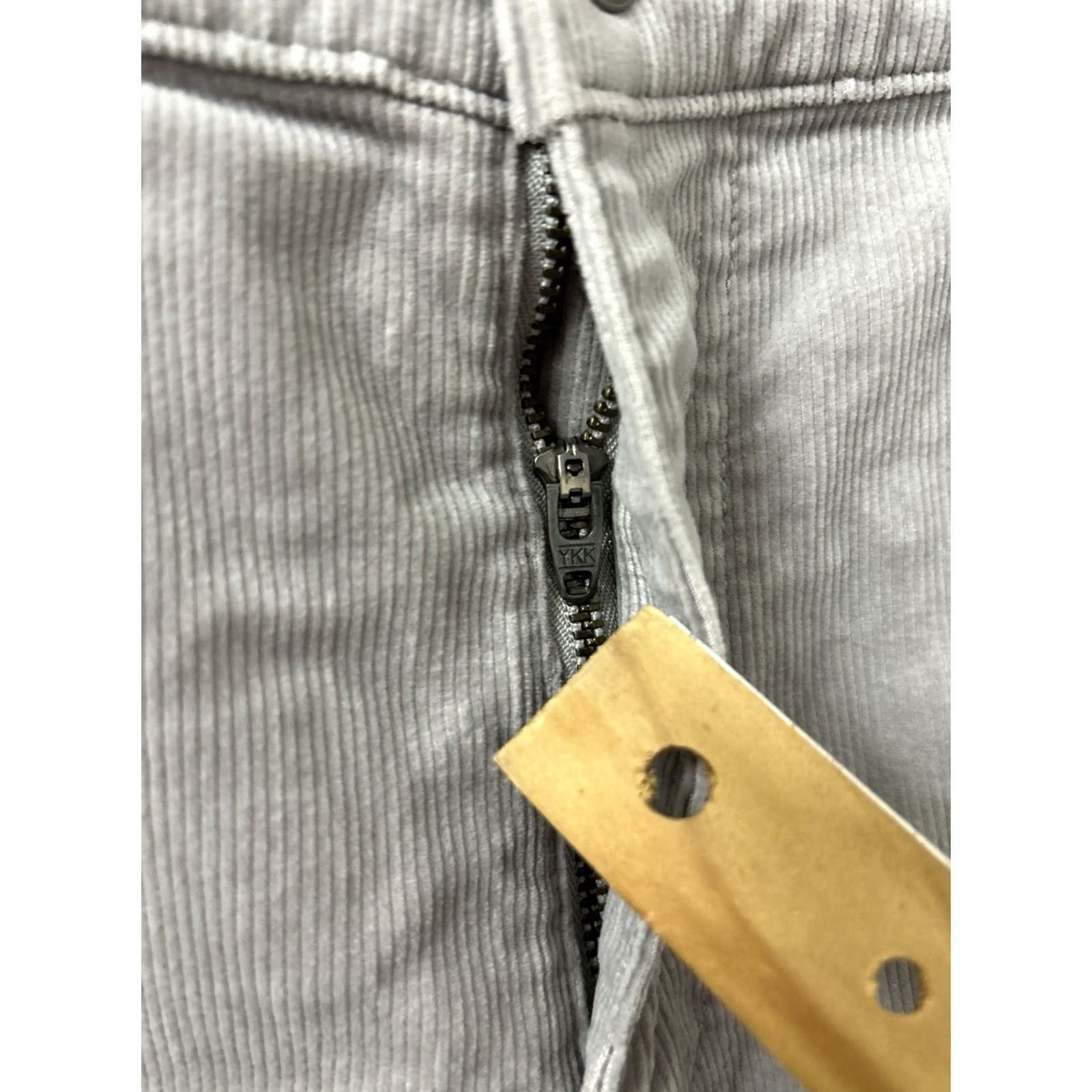 Lands' End Lands' End Corduroy Pants Womens 14 Gray 36x31 Straight Mid Rise Zipper Button Pockets Stretch Comfort Size 36" / US 14 / IT 50 - 5 Thumbnail