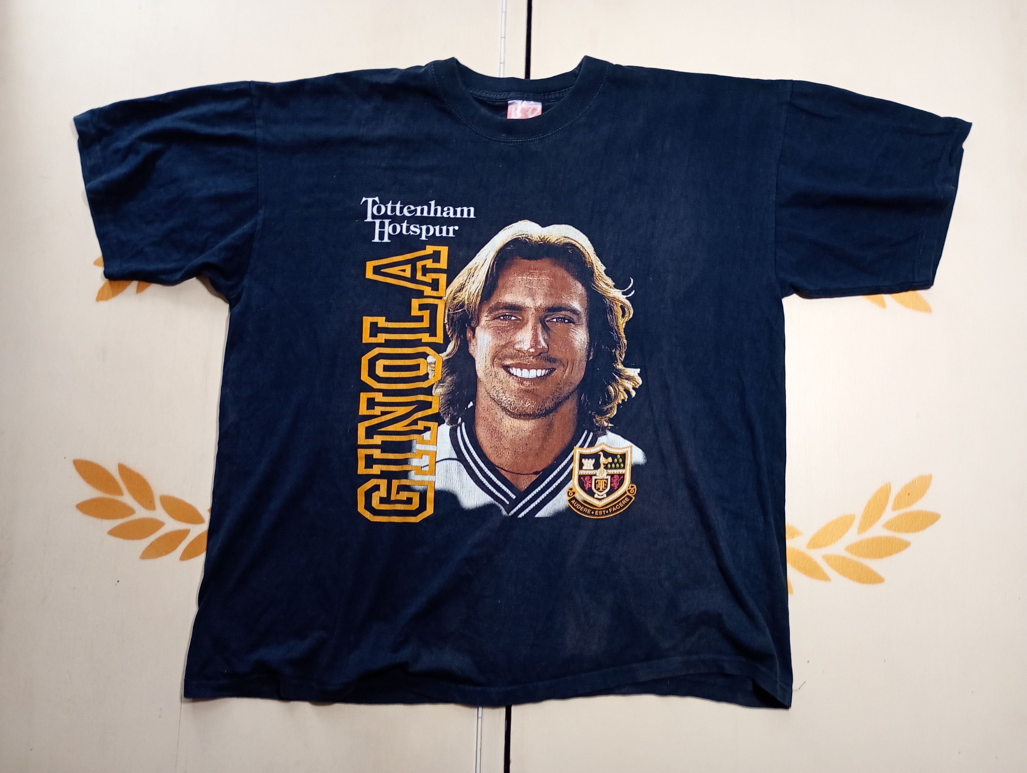 Vintage Ginola Tottenham Hotspur B&C T-Shirt Vintage 90's Size US XL / EU 56 / 4 - 2 Thumbnail