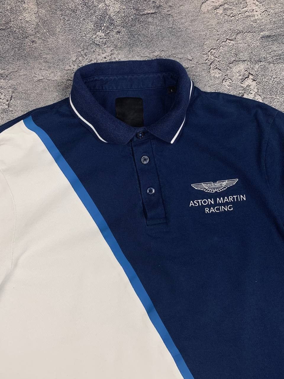 Hackett Hackett London Aston Martin Racing Polo Navy White AMR Size US L / EU 52-54 / 3 - 6 Thumbnail