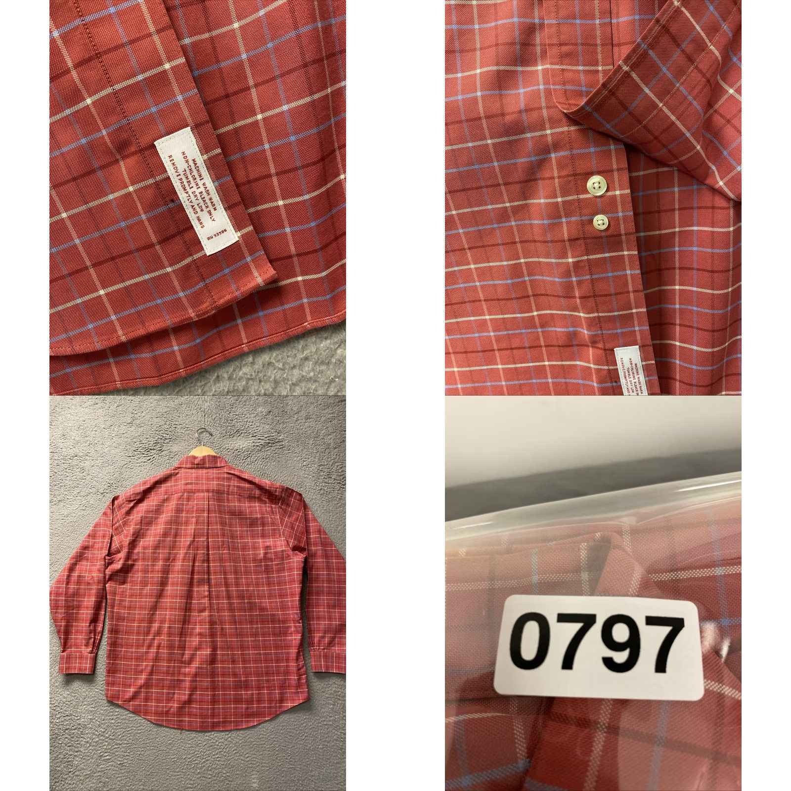 Brooks Brothers Brooks Brothers Button-Down Shirt Mens L Coral Plaid Multicolor Long Sleeve Cotton Woven Button-Up Casual Work Travel Regular Size US L / EU 52-54 / 3 - 8 Thumbnail
