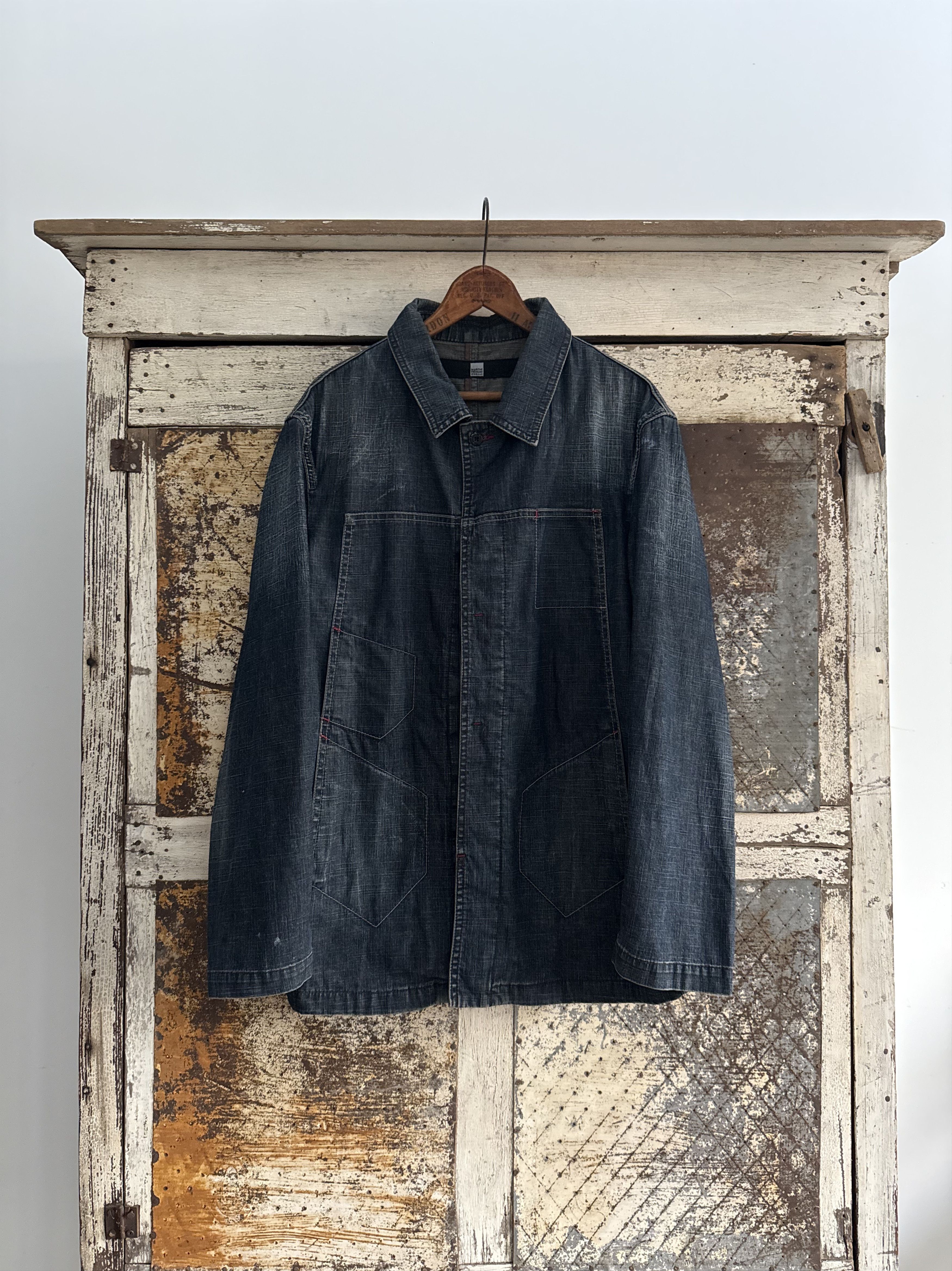 Marithe + Francois Girbaud Vintage 90's Marithe Francois Girbaud Workers Denim Jacket Size US M / EU 48-50 / 2 - 1 Thumbnail