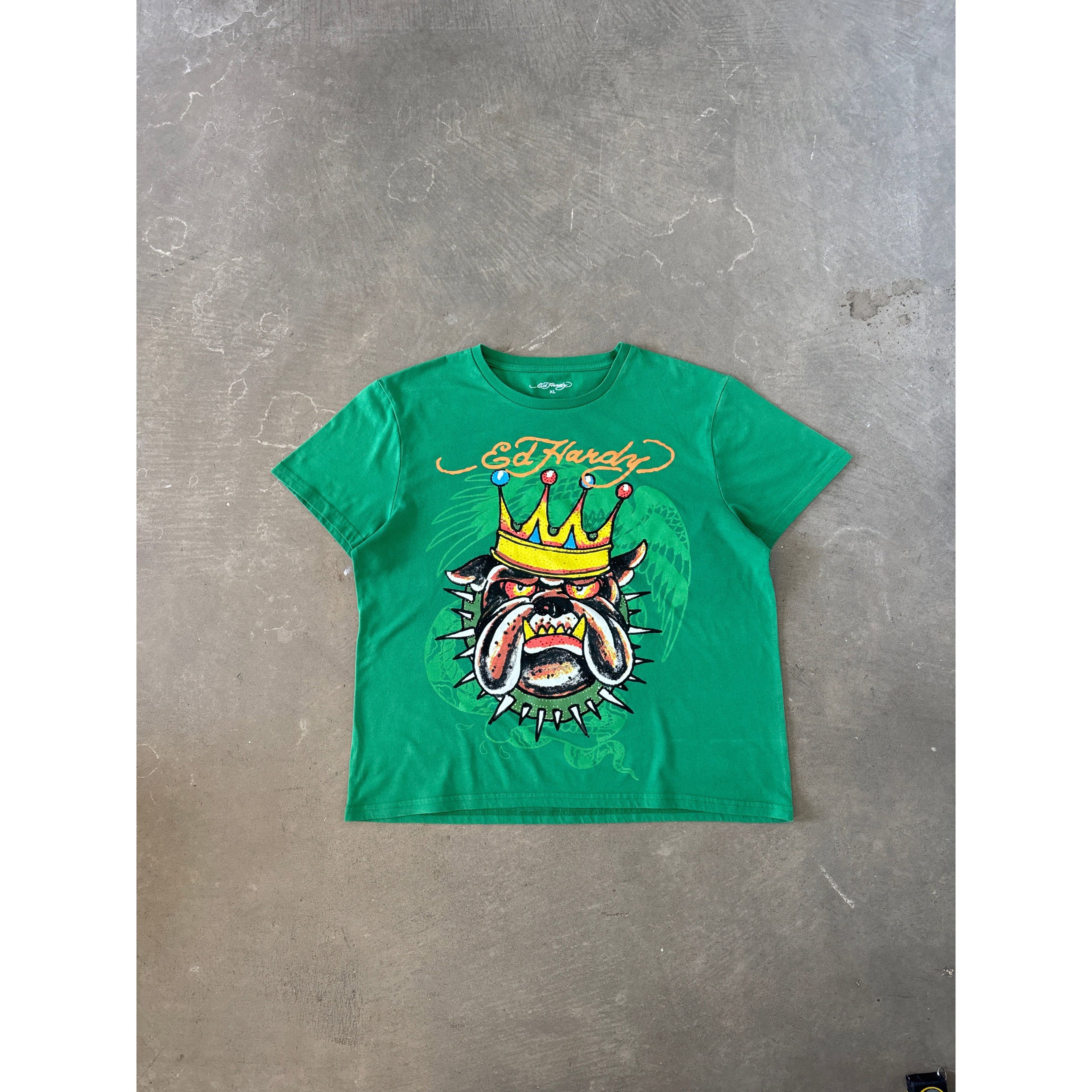 Ed Hardy Ed Hardy Bulldog Rhinestone Tee Size US XL / EU 56 / 4 - 1 Thumbnail