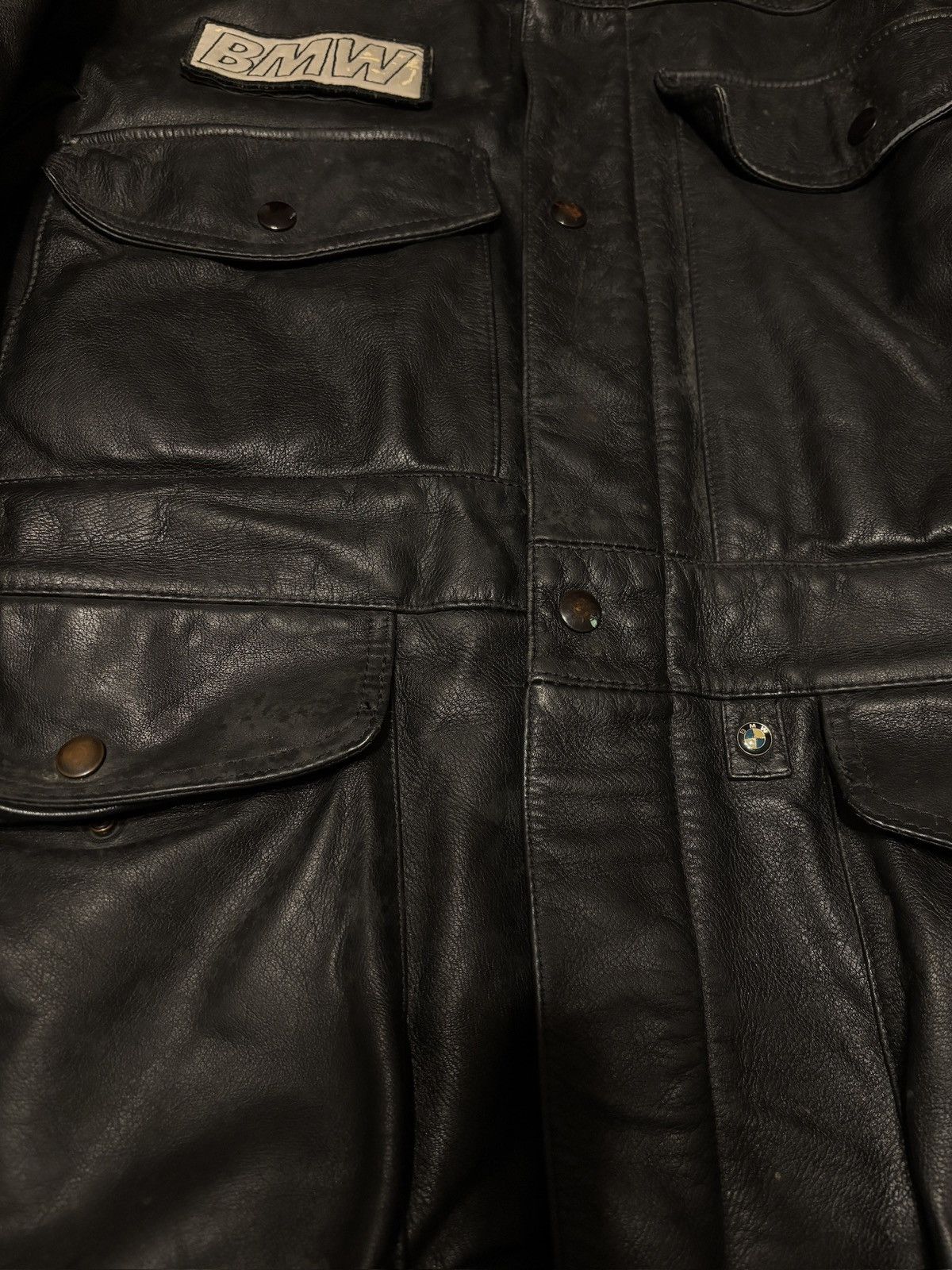 BMW Vintage BMW Motorrad Leather Jacket Dainese XL Size US XL / EU 56 / 4 - 3 Thumbnail