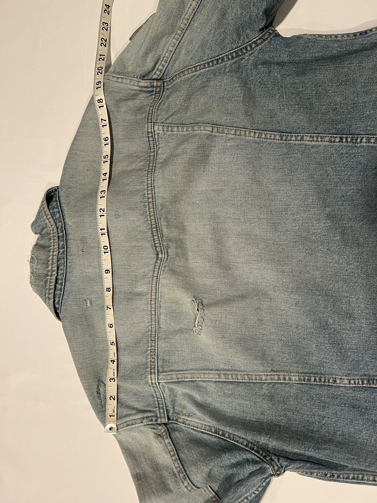 Saint Laurent Paris Saint Laurent men’s blue ripped denim jacket. 54/XL Size US L / EU 52-54 / 3 - 5 Thumbnail