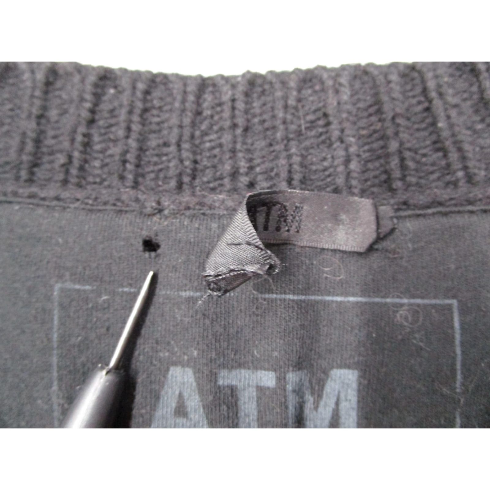 ATM Anthony Thomas Melillo ATM Anthony Thomas Melillo Sweater Womens Small Black Merino Wool Full Zip Knit Size S / US 4 / IT 40 - 4 Thumbnail