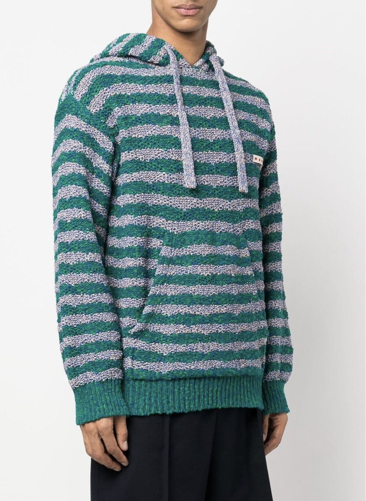 Marni ⚠️$2.1K VALUE⚠️ stripe knit drawstring hoodie Size US S / EU 44-46 / 1 - 2 Thumbnail