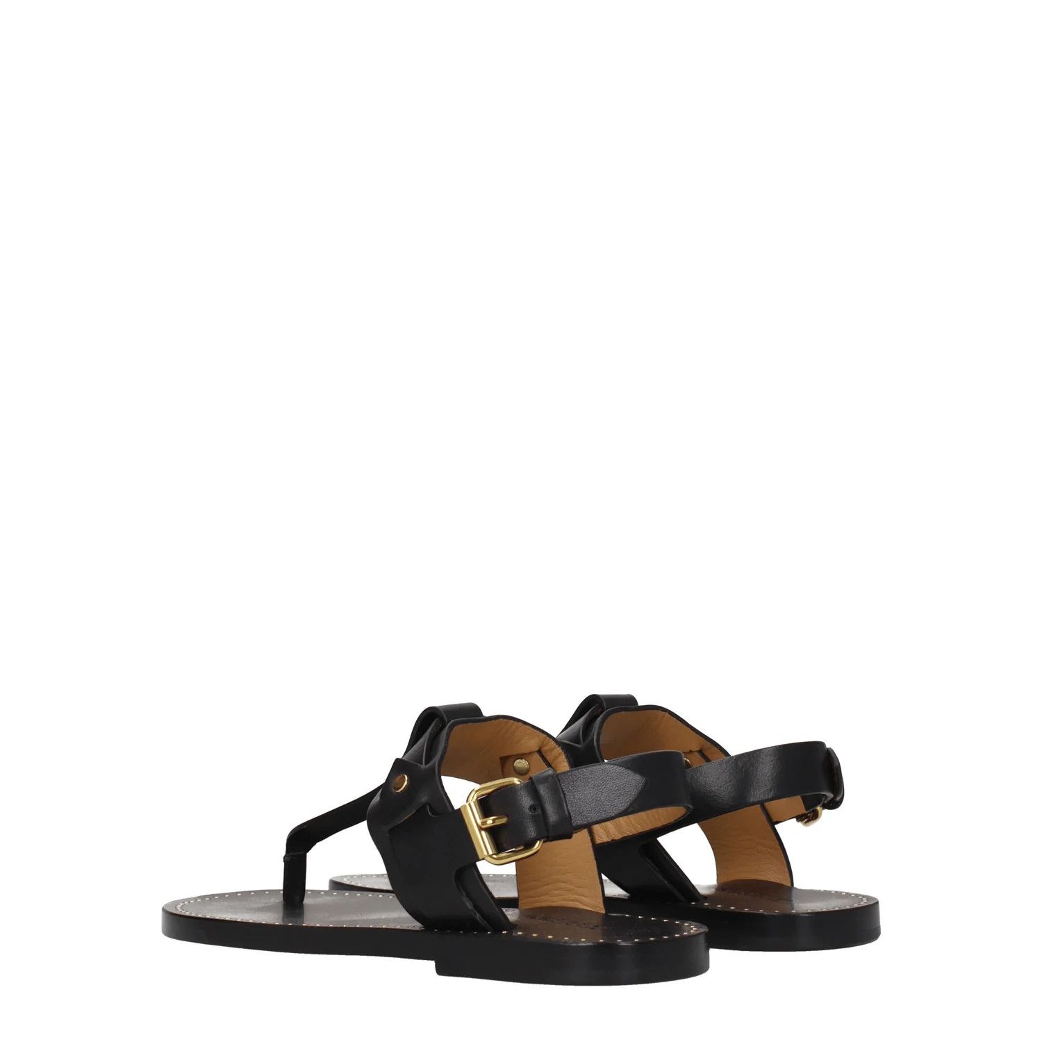 Isabel Marant ob1o1e1124 Leather Flip Flops in Black Size US 10 / IT 40 - 4 Thumbnail