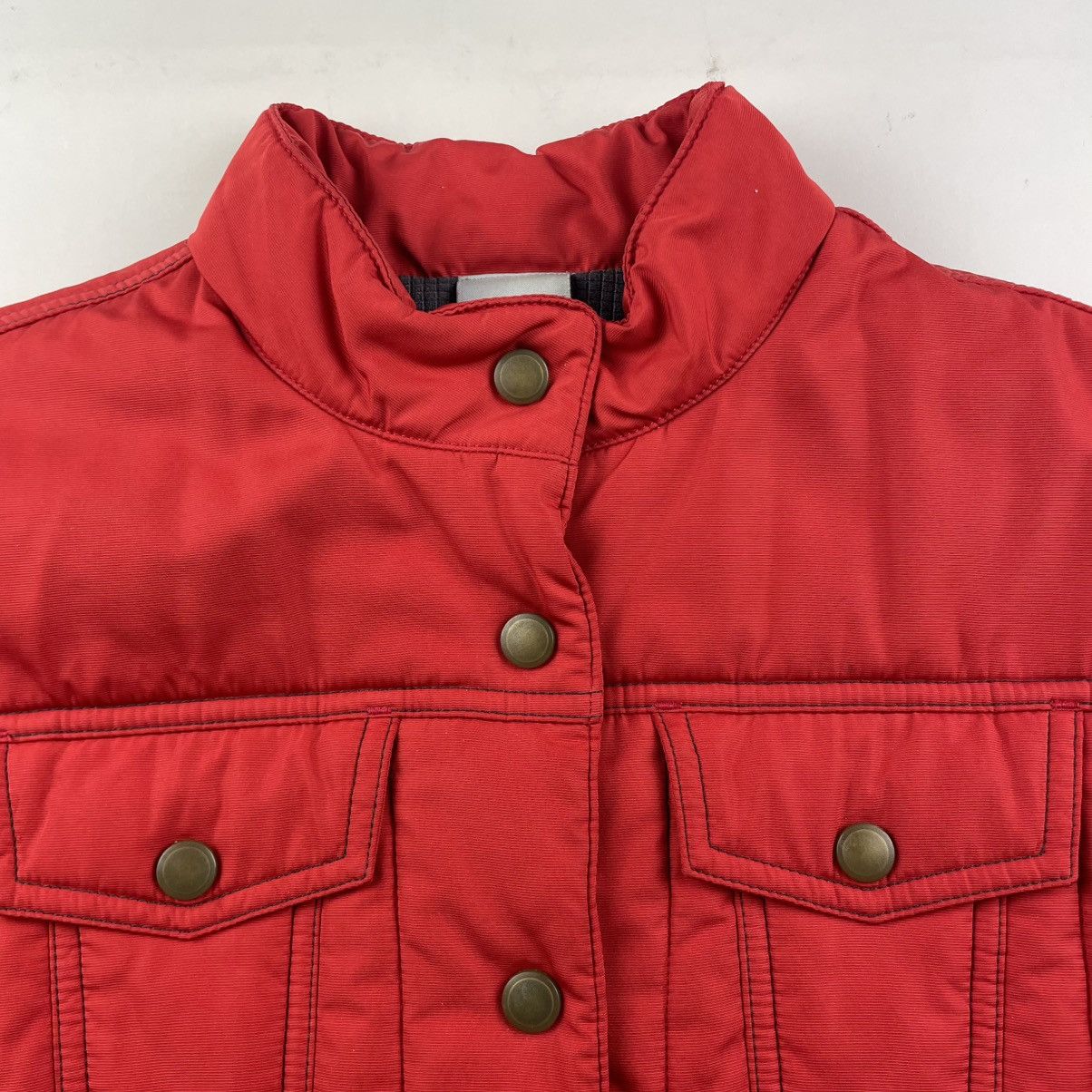 Nike Vtg Y2K Nike Red Quilted Down Puffer Trucker Jacket Womens Size S / US 4 / IT 40 - 4 Thumbnail