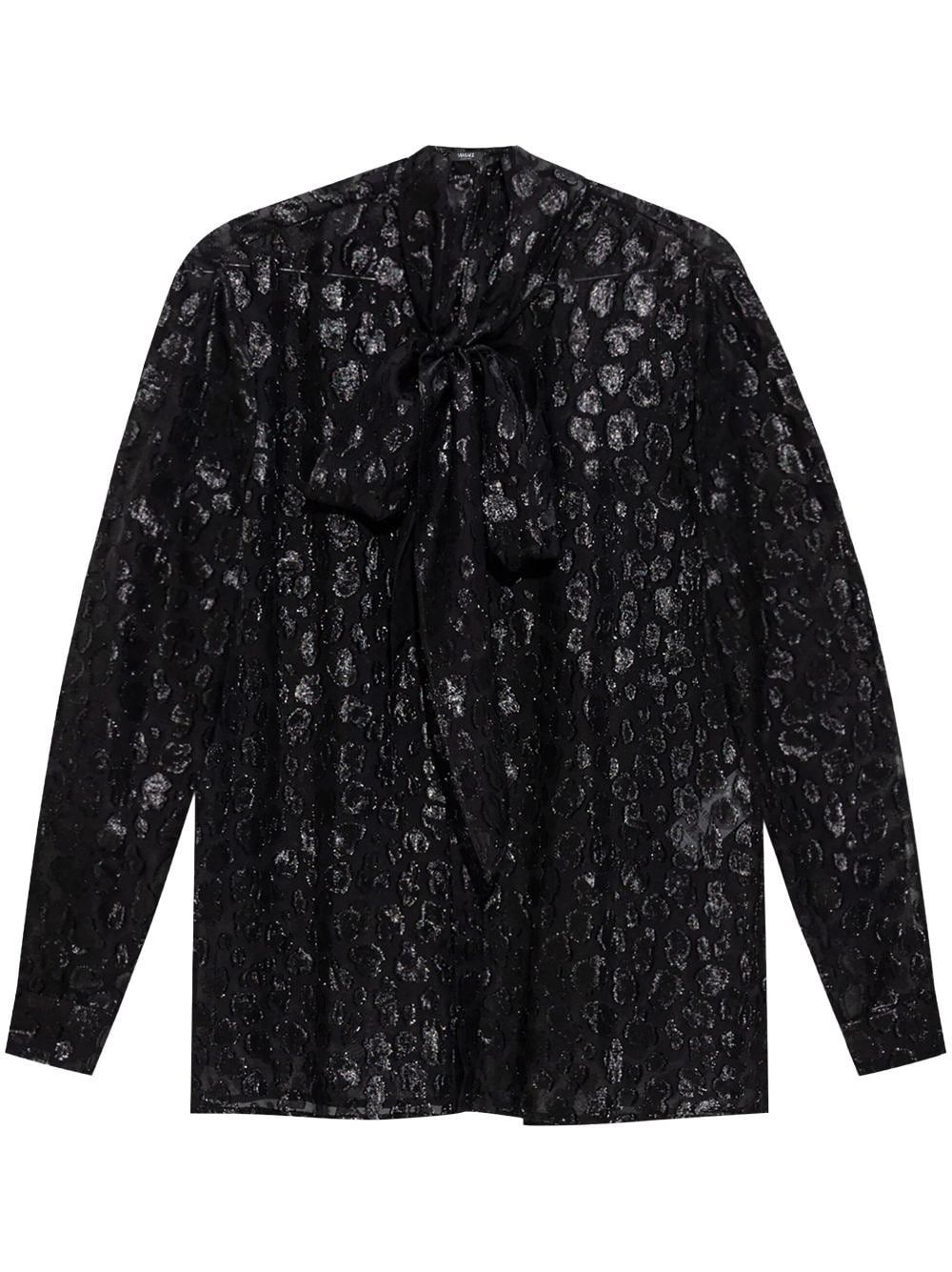 Versace o1y0226 Solid Color Shirt in Black Size XS / US 0-2 / IT 36-38 - 1 Thumbnail