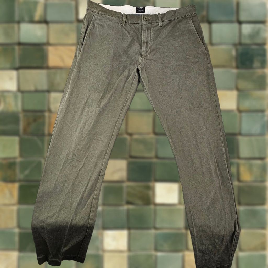 J.Crew J.CREW 484 Slim Straight Stretch Chino Pants Mens 32x32 Green Cotton Blend Front Flat Closure Button Zip Casual Preppy 32 Regular Men’s Green Pants Size US 32 / EU 48 - 1 Thumbnail