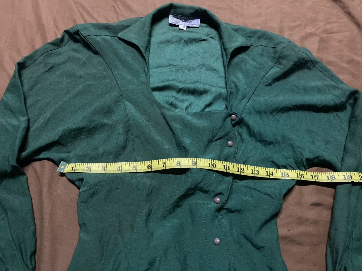 Thierry Mugler Vintage 90s Thierry Mugler Snap Button Green Dress Size S / US 4 / IT 40 - 13 Thumbnail