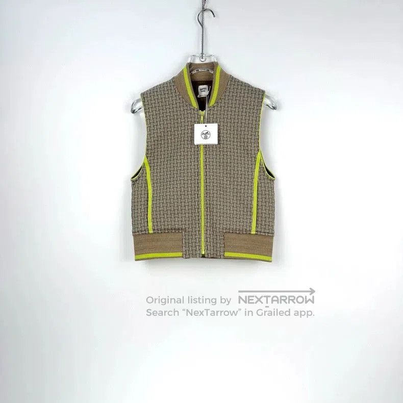 Hermes Hermes Beige Logo Cotton Nylon Vest. Size US XS / EU 42 / 0 - 3 Thumbnail