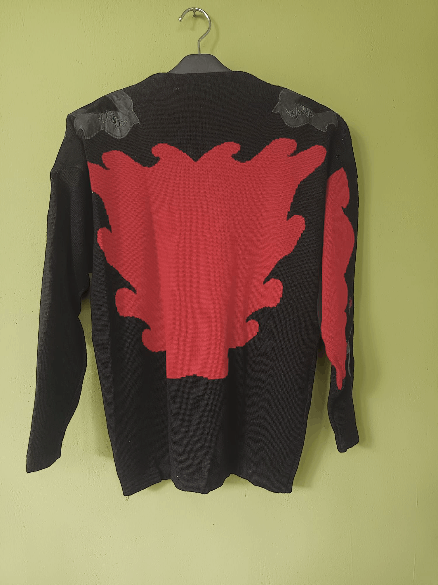 Japanese Brand Crazy Vintage Place Vendome leather Knit Crewneck Sweater Size US L / EU 52-54 / 3 - 13 Thumbnail