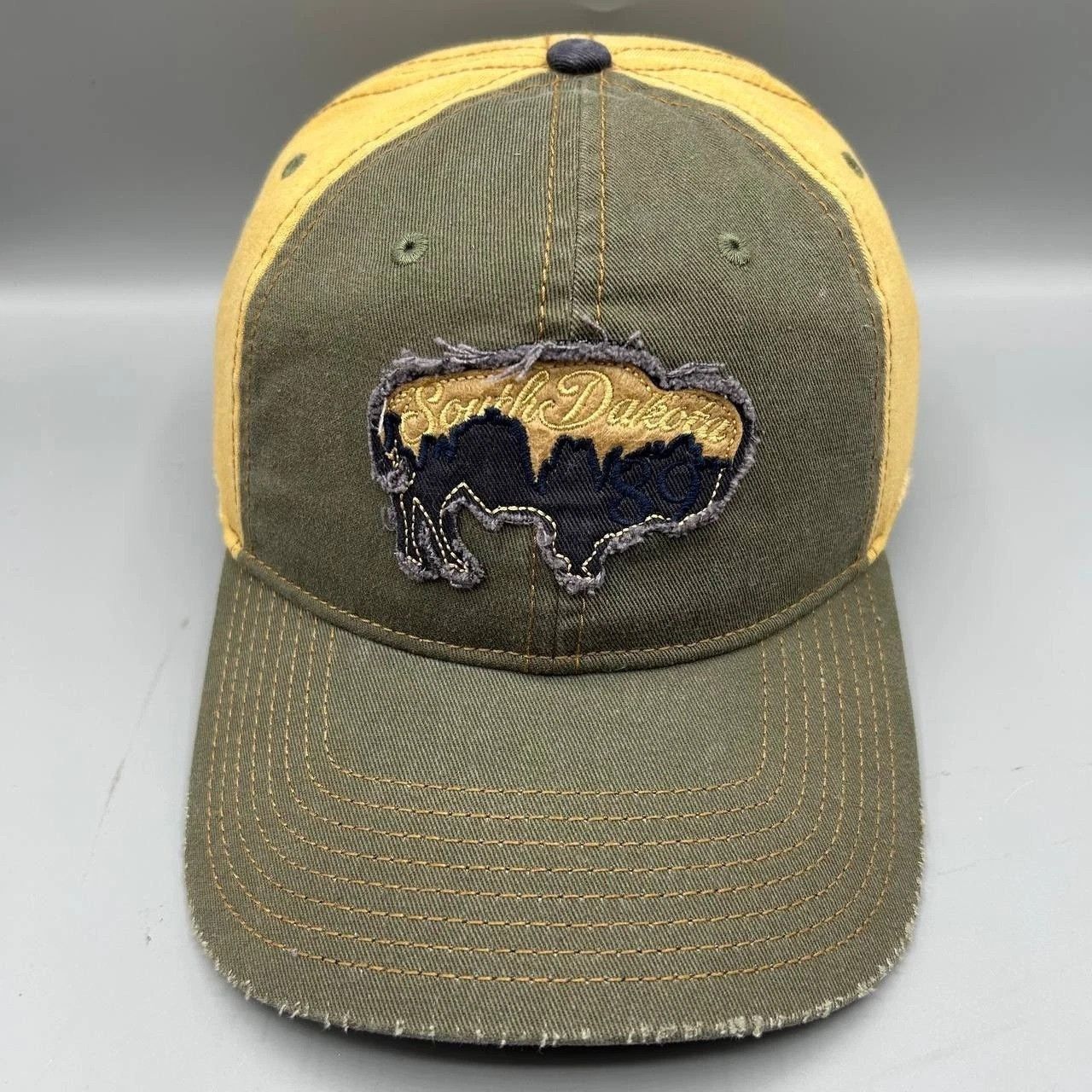 The Game South Dakota Hat Men Green Brown The Game Strap Back Cap New Size ONE SIZE - 1 Thumbnail