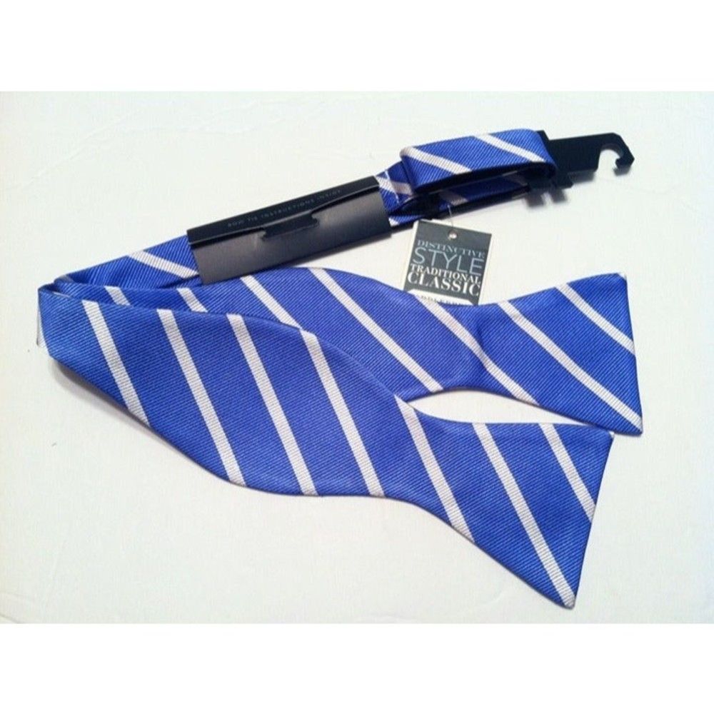 Saddlebred SADDLEBRED MENS NEW BLUE BOW TIE Size ONE SIZE - 1 Thumbnail