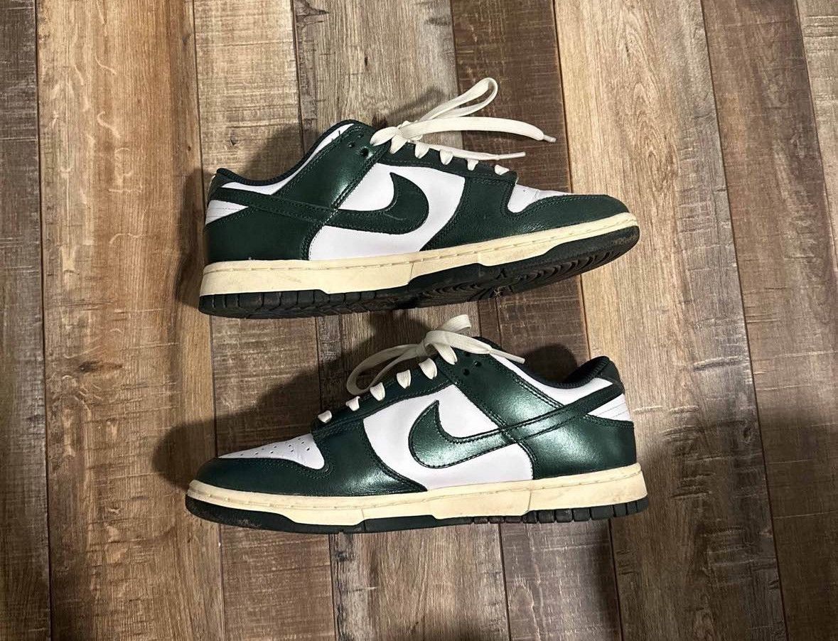 image of Nike Dunk Low Vintage Green Shoes, Men's (Size 8.5)