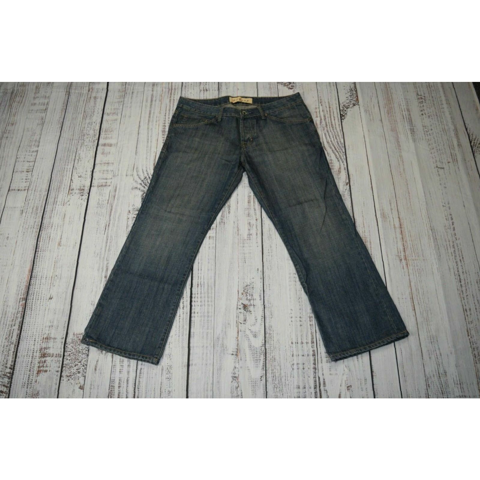 Hudson VINTAGE Hudson Flared Denim Jeans Pocket Flap Stretch 90s USA Mens 32x29 Blue Size US 32 / EU 48 - 3 Thumbnail