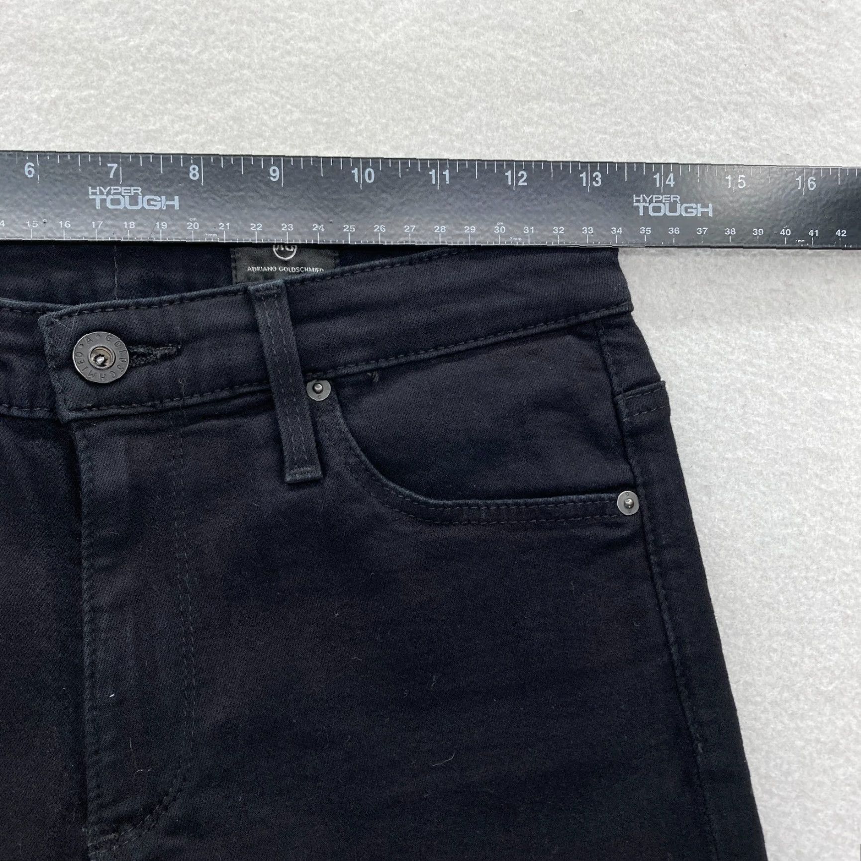 Farah AG Adriano Goldschmied The Farrah Skinny Ankle Women's 25 Black Stretch Denim Jeans Size ONE SIZE - 6 Thumbnail