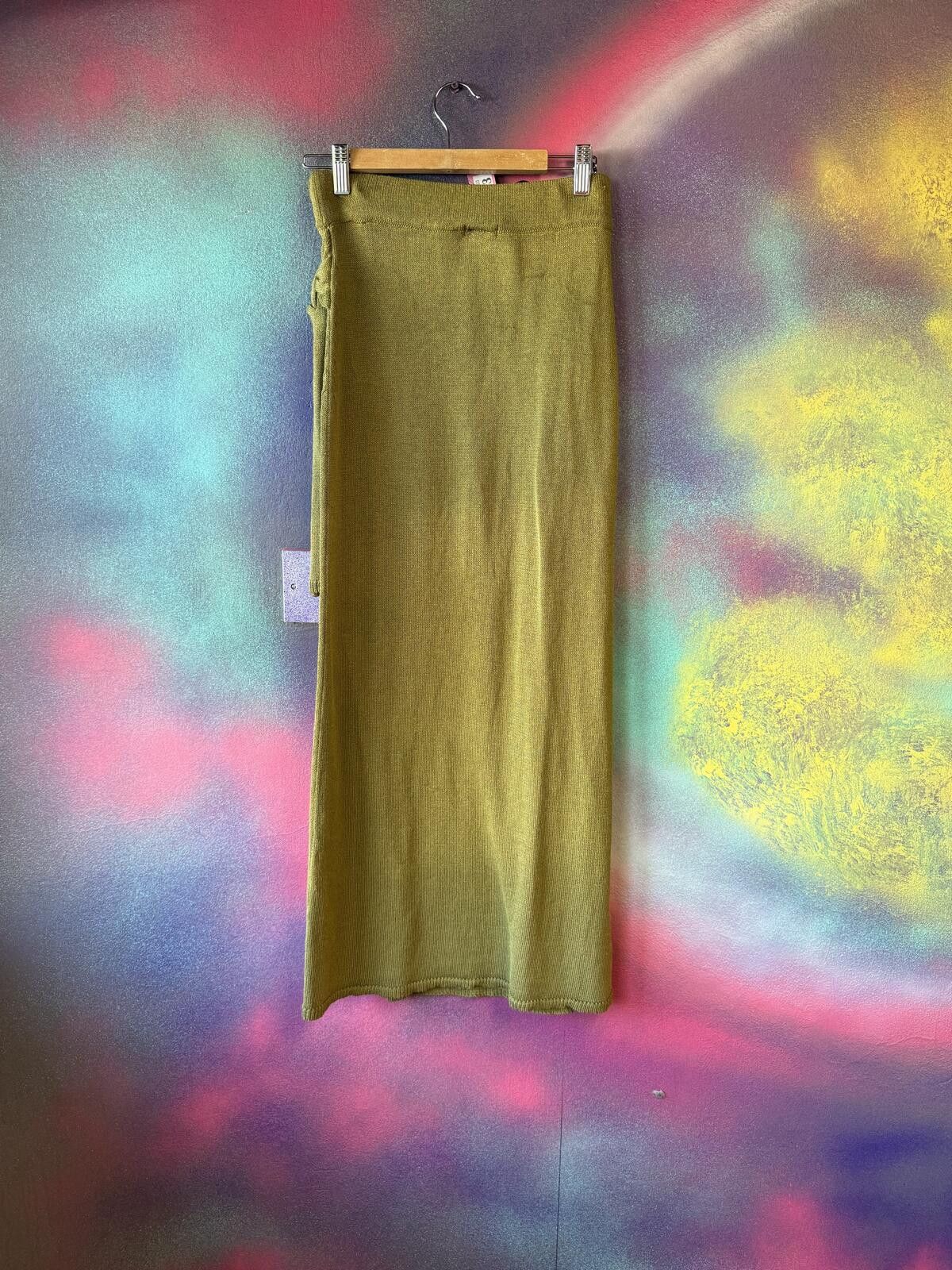Massimo Dutti Massimo dutti olive green textured knit midi skirt size - M Size 26" / US 2 / IT 38 - 3 Thumbnail