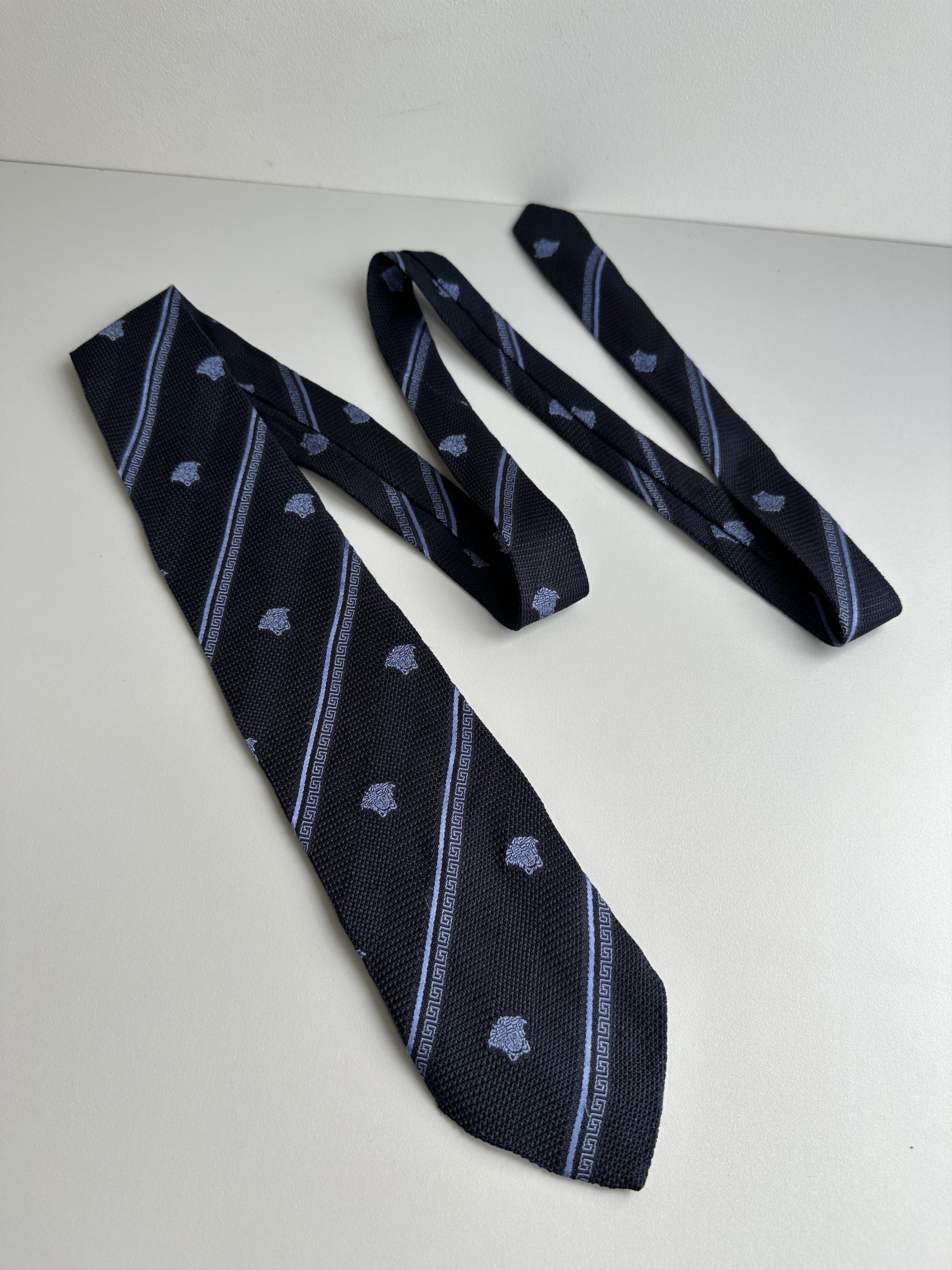 Versace × Versace Jeans Couture Versace Medusa Silk Tie Size ONE SIZE - 1 Thumbnail