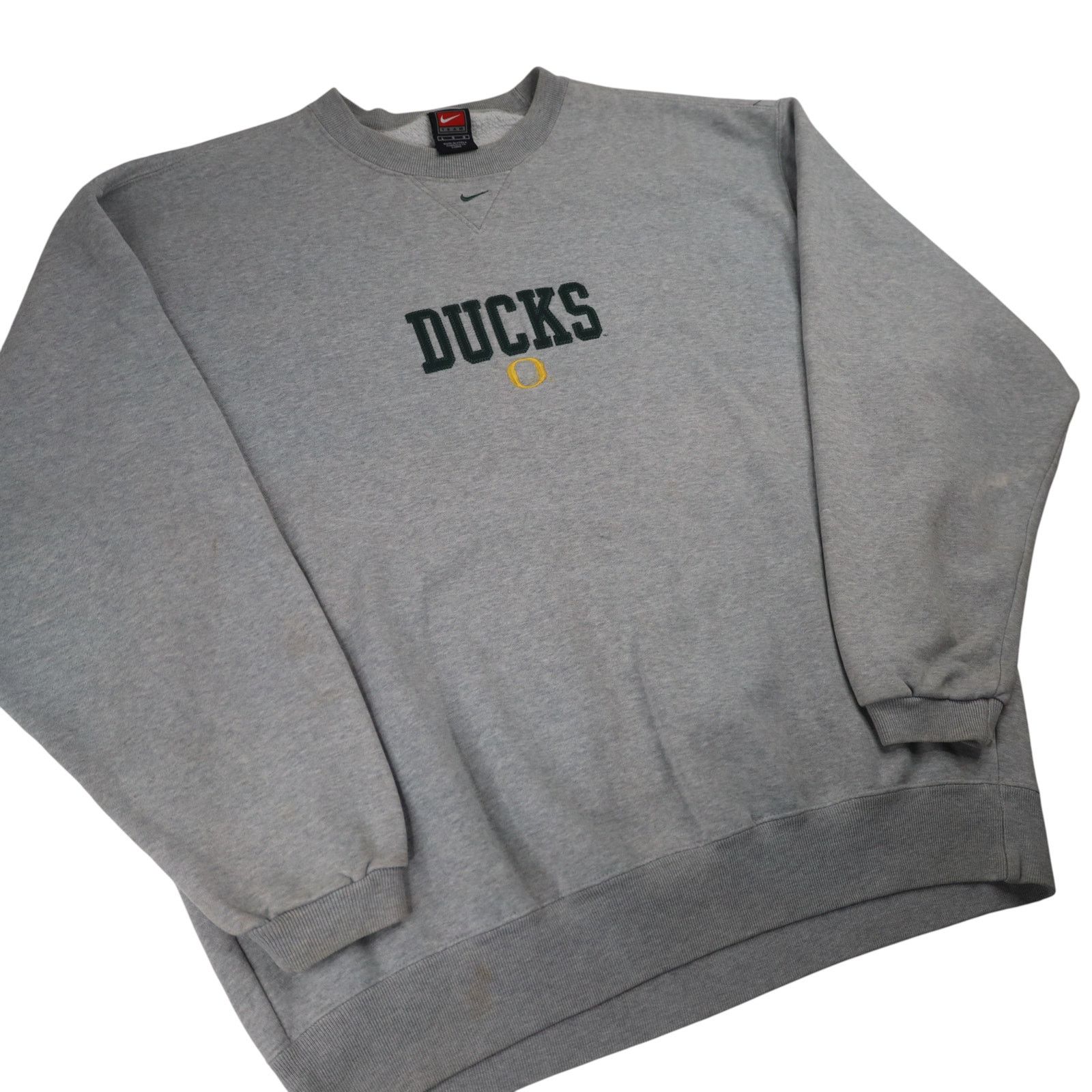 NCAA × Nike × Vintage VTG 90s Nike University of Oregon Ducks Spellout Sweatshirt Size US L / EU 52-54 / 3 - 3 Thumbnail