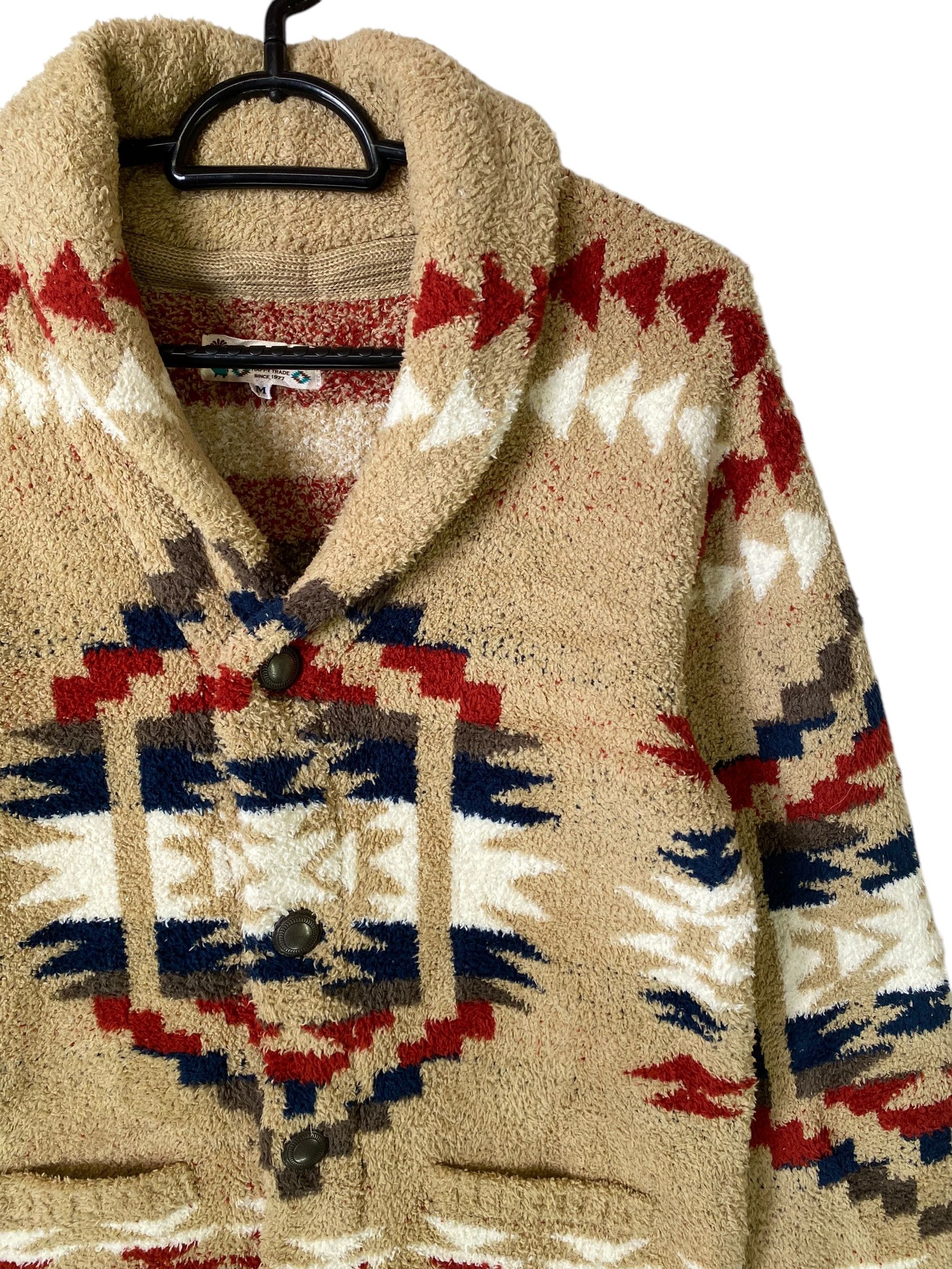 Retrofit Titicaca navajo aztec shawl collar deep pile fleece jacket Size US XS / EU 42 / 0 - 4 Thumbnail