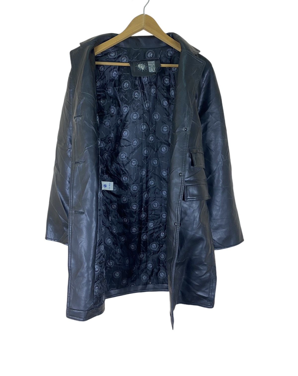 Vintage Vintage GV Italian Designer Long Leather Jacket Size US M / EU 48-50 / 2 - 7 Thumbnail