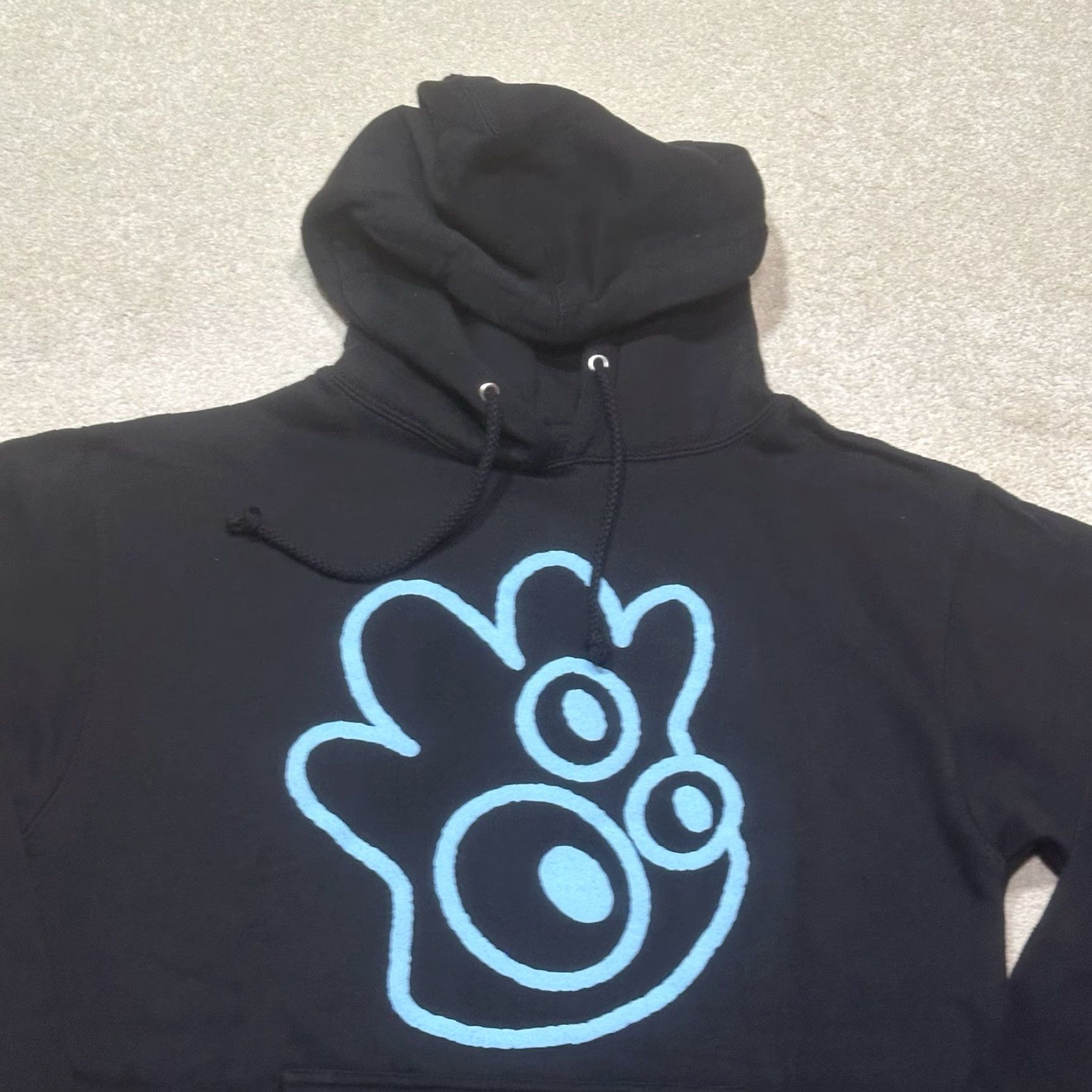 New Balance New Balance Hoodie Mens Small Black Blue Graphic Print Hooded Sweatshirt Size US S / EU 44-46 / 1 - 3 Thumbnail