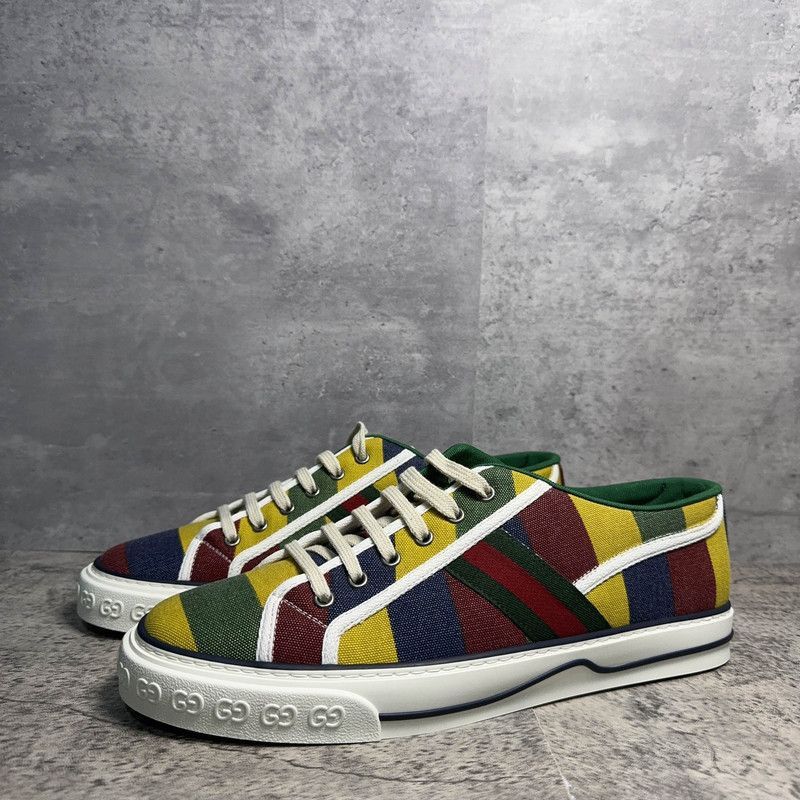 Gucci Gucci 1977 Tennis Colorful Canvas Fashion Sneakers - Size US 10.5 / EU 43-44 - 1 Thumbnail