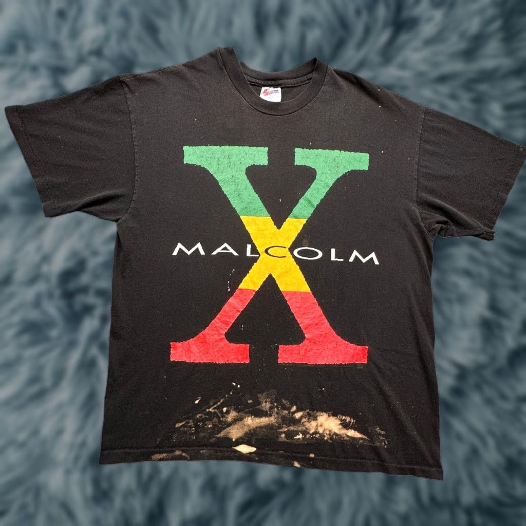 Lee VINTAGE Malcolm X Spike Lee Denzel Washington Movie Film T-Shirt Mens XL Graphic Black Hanes Winterland Size US L / EU 52-54 / 3 - 1 Thumbnail