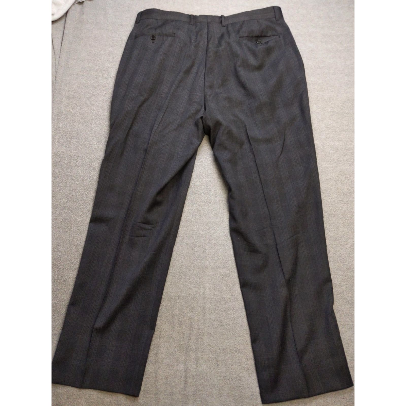 Pronto Uomo Pronto Uomo Couture Pants Mens 38x31 Gray Wool Blend Flat Front Italy Tollegno 1900 Dress Pants Size US 38 / EU 54 - 2 Thumbnail