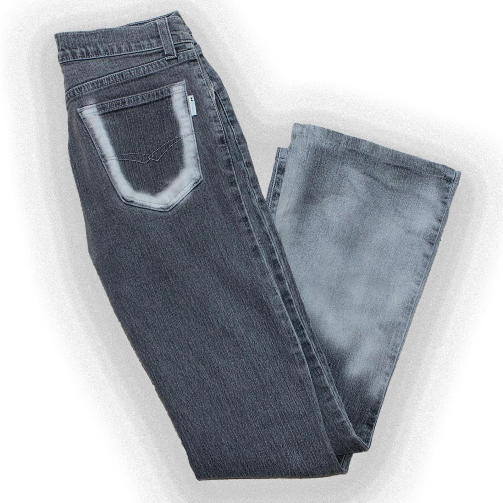 & Other Stories Grey Y2K Bleach Washed Skinny Flared Jeans Size 26" / US 2 / IT 38 - 3 Thumbnail