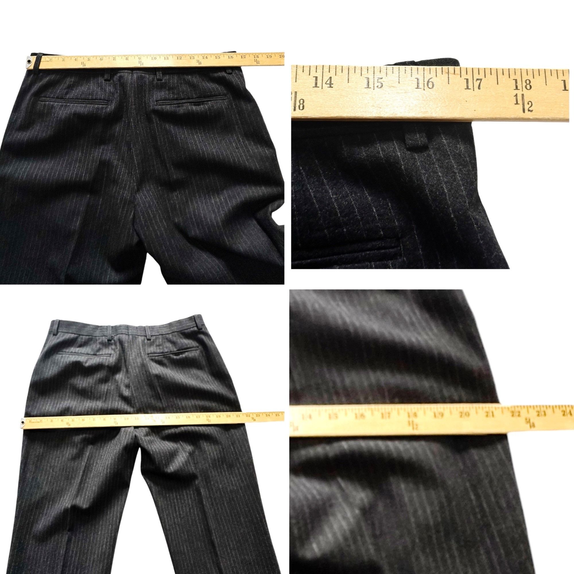Dries Van Noten Dries Van Noten Pintriped wool/cashmere straight-leg cropped Size 30" / US 8 / IT 44 - 11 Thumbnail