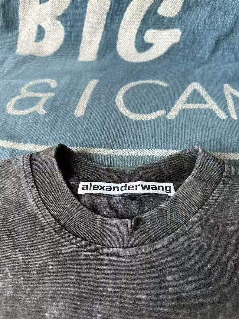 Alexander Wang Alexander Wang Washed Gold Logo Crop Top- Size XS / US 0-2 / IT 36-38 - 2 Thumbnail