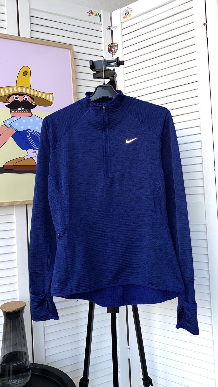 Nike Nike Element Sphere Running 1/4 Zip Fleece Sweater Size S / US 4 / IT 40 - 2 Thumbnail